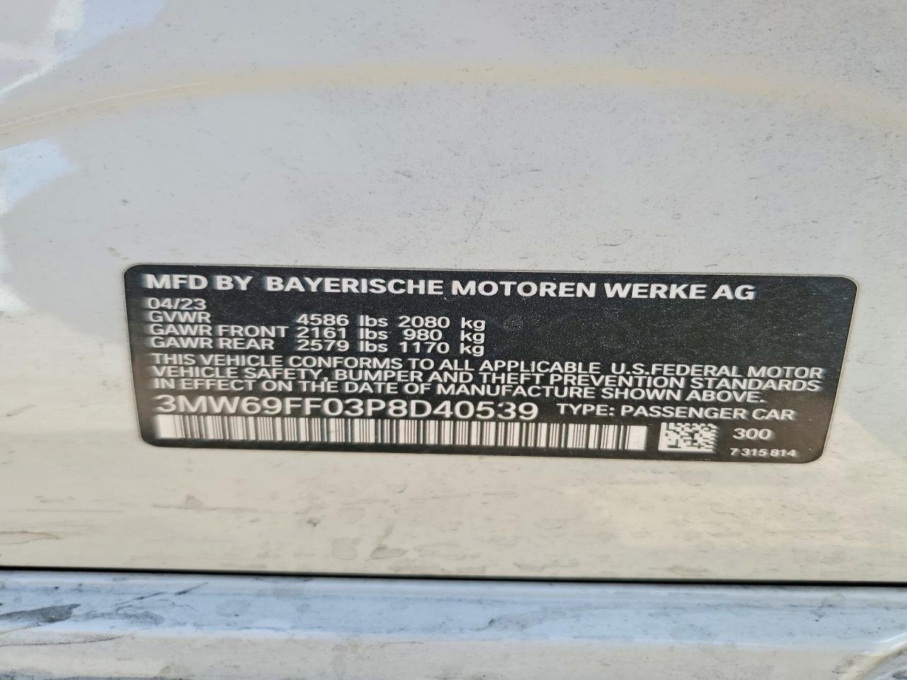 Parting Out- 2023 BMW 330i- 170