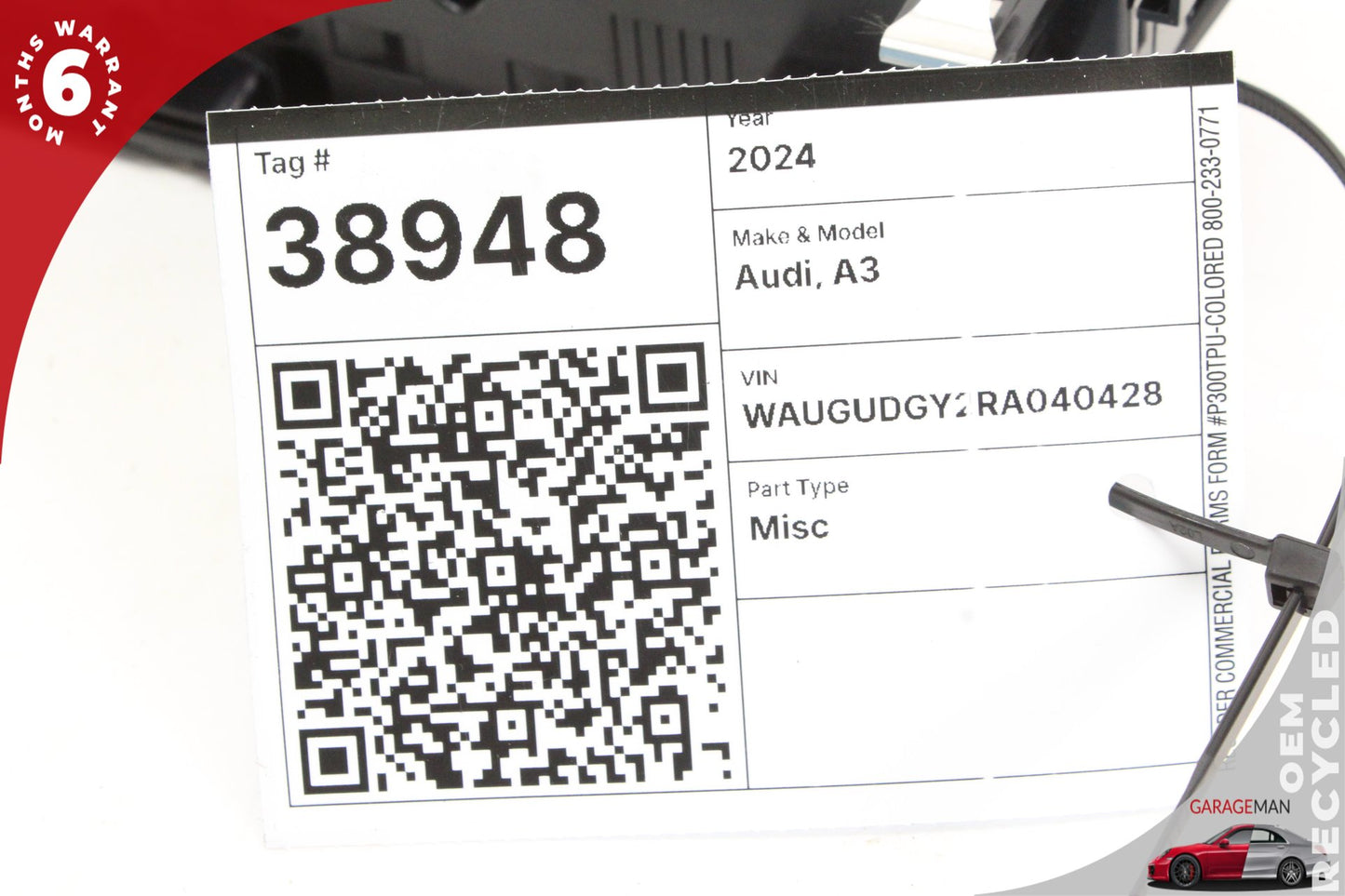 2022-2024 Audi A3 Sedan AC Temperature Climate Control Panel 8Y0820043C Genuine