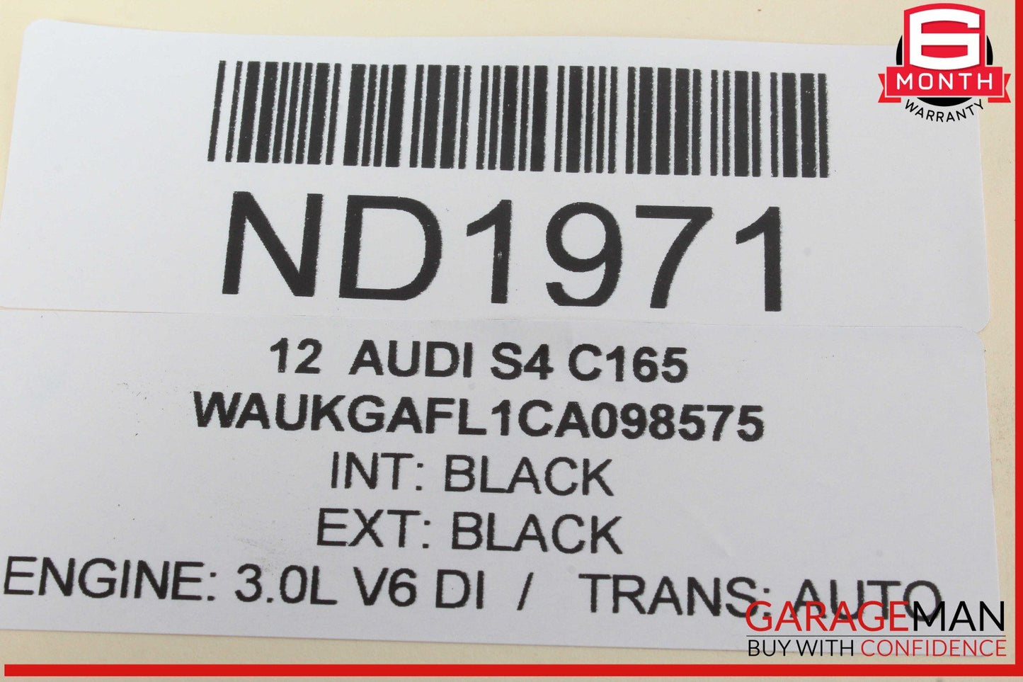 Audi S4 Roof Curtain Air Bag Right Passenger Side 8K0880742F OEM