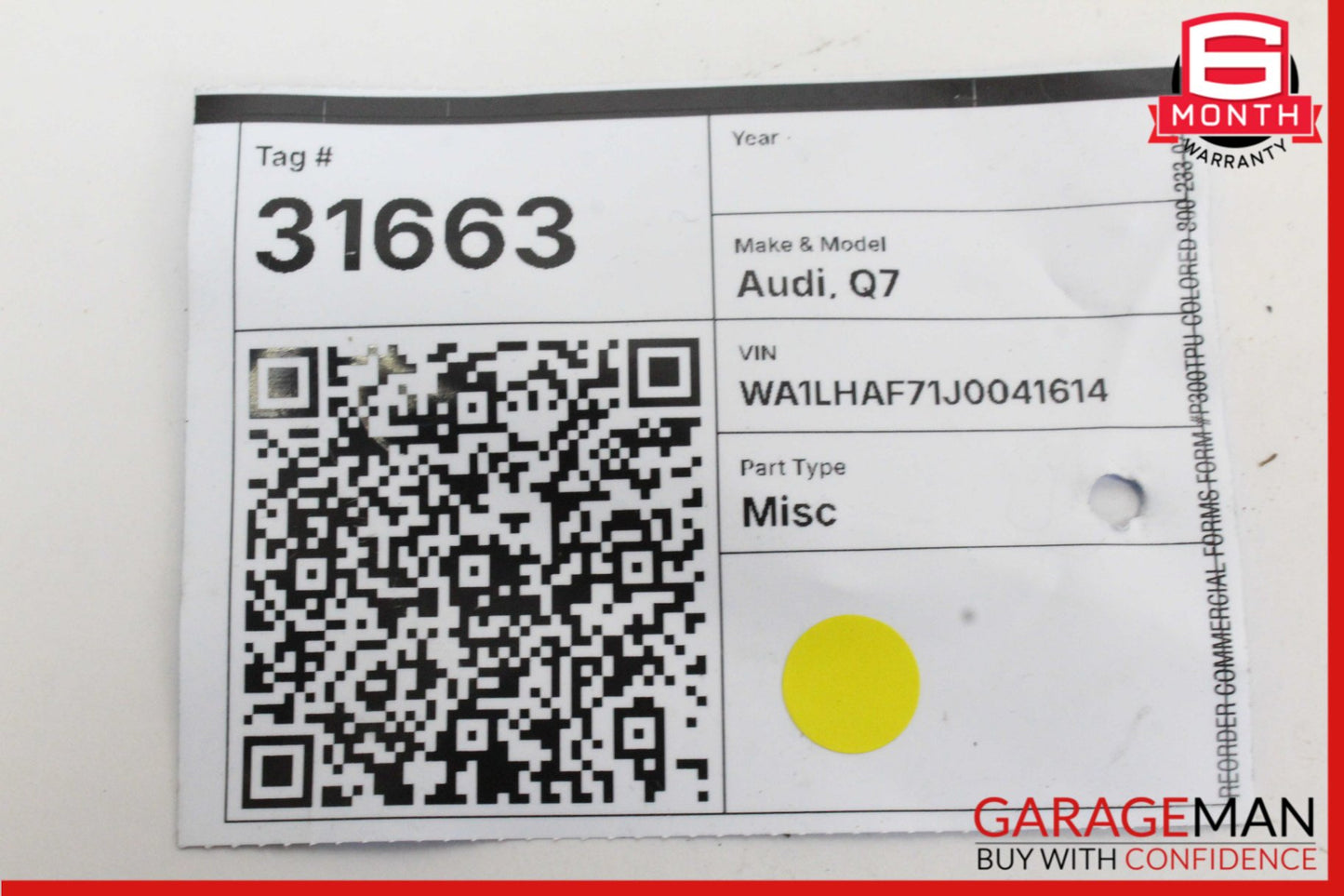 2017-2024 Audi Q7 Roof Shark Fin Antenna Module 4M0035503