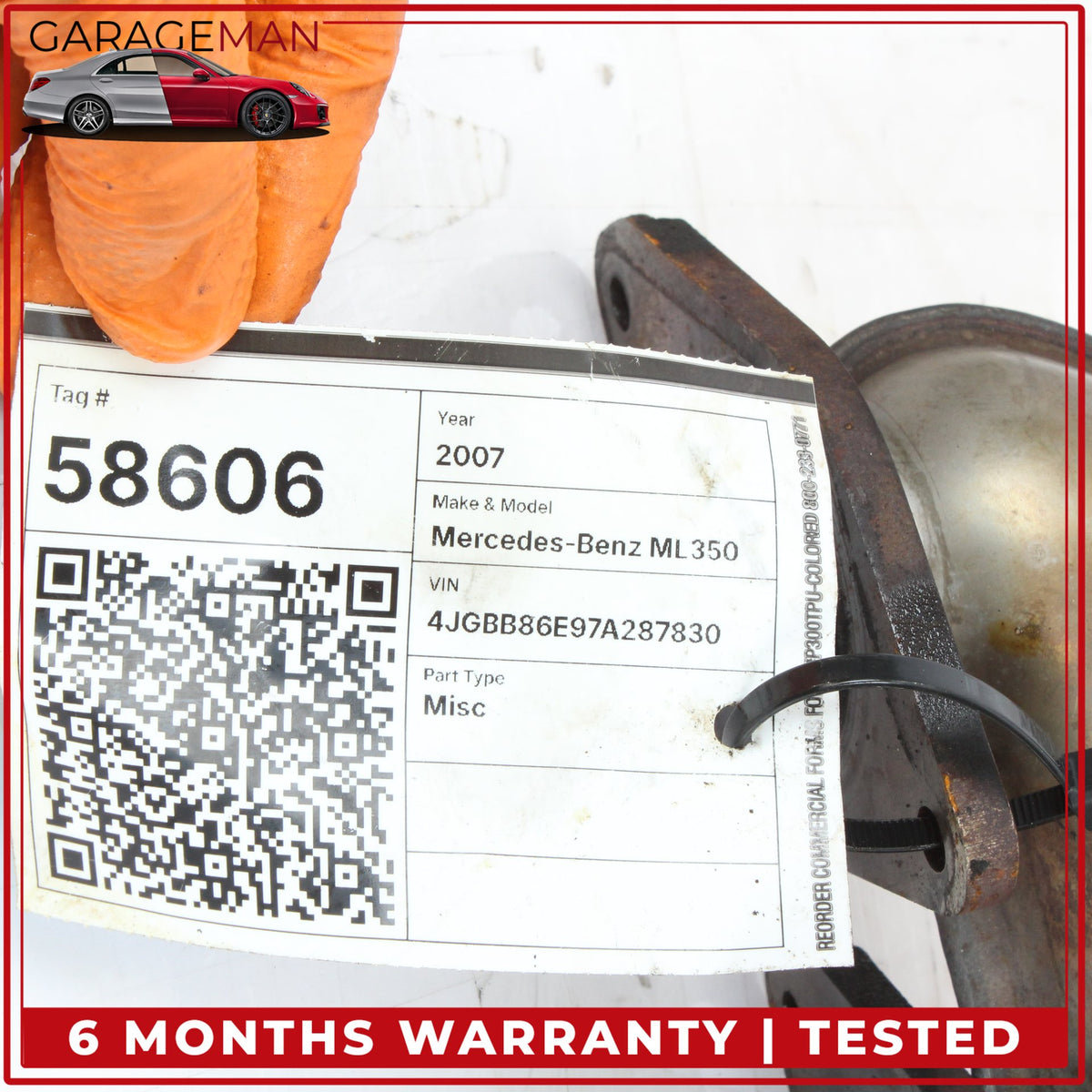 2006-2011 Mercedes W164 ML350 Right Side Exhaust Manifold Header 2721400609 OEM