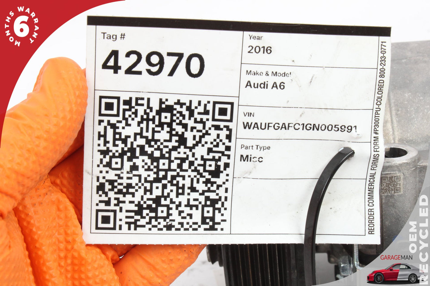 2016-2018 Audi A6 C7 Sedan AC A/C Air Conditioning Compressor 4M0820803M
