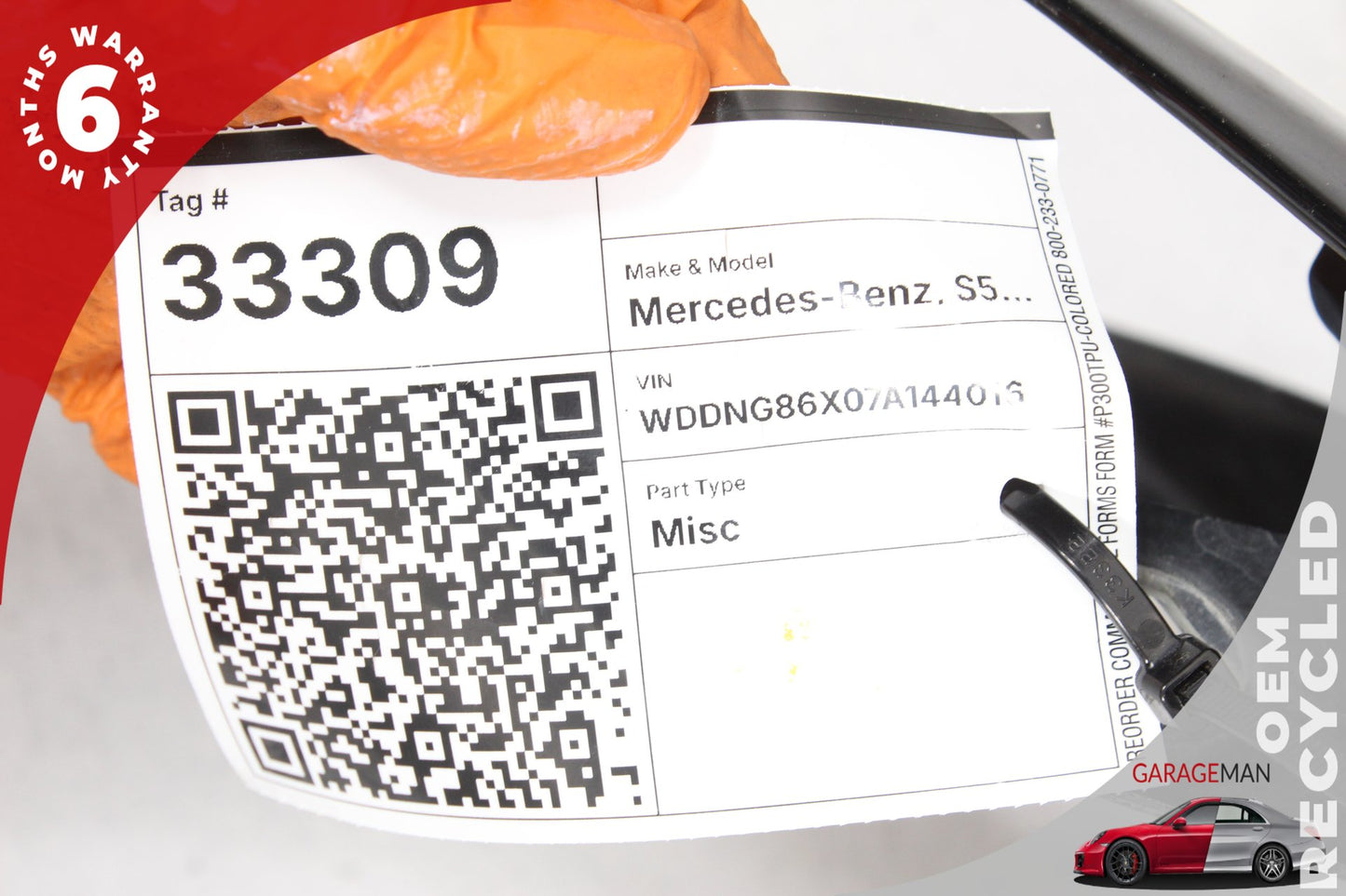2007-2013 Mercedes W221 S550 S350 Front Right Passenger Side Fender Black OEM
