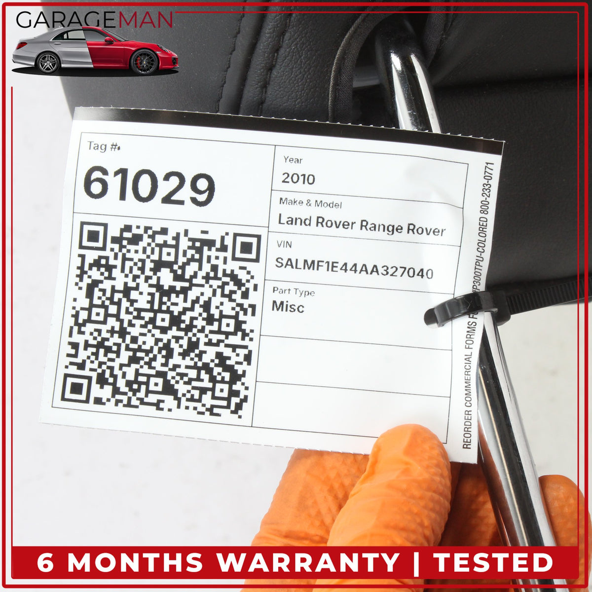 2010-2012 Range Rover L322 Front Left and Right Side Head Rest 9H42611A08HB OEM