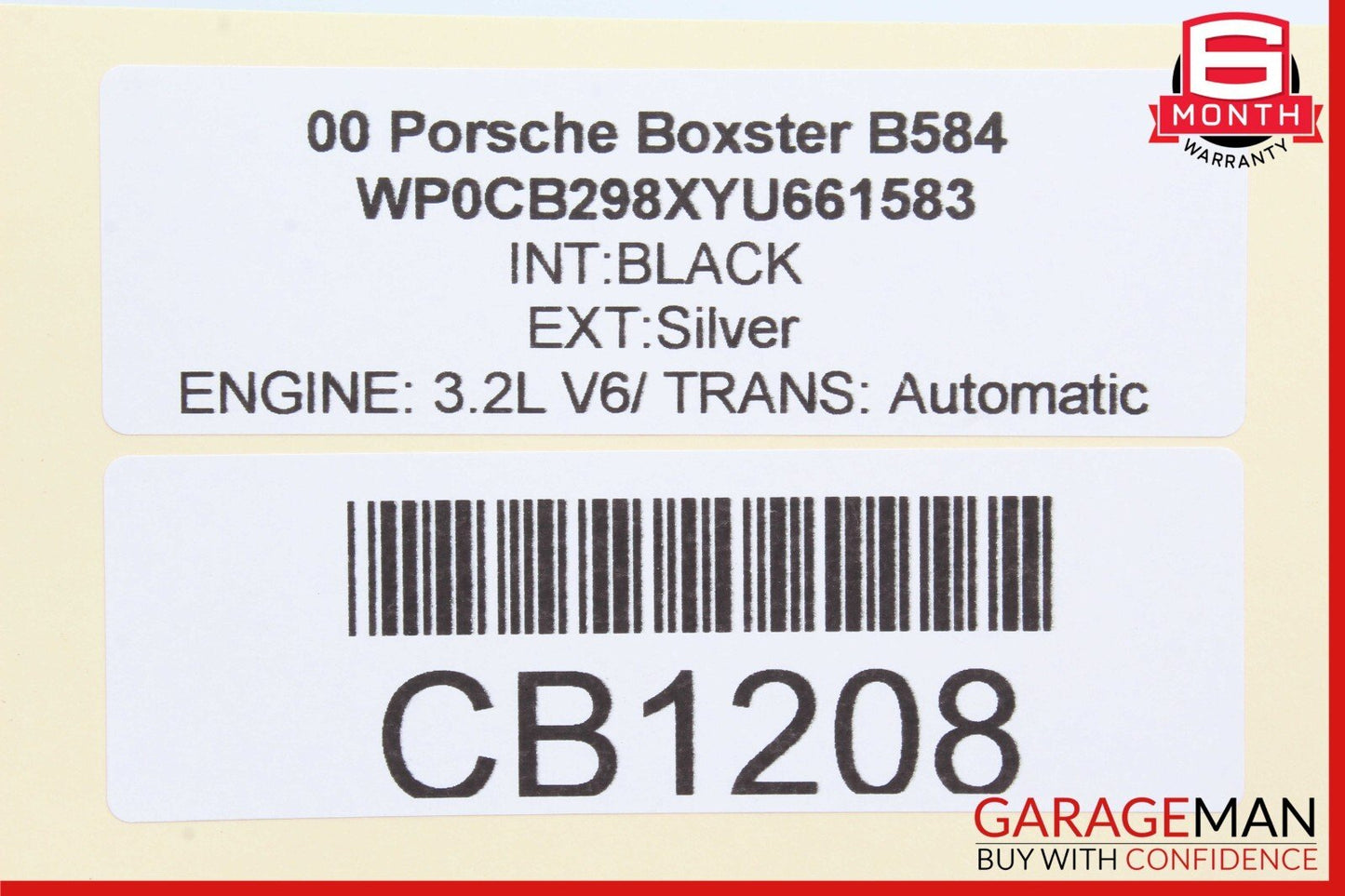 97-04 Porsche Boxster 986 Carrera 996 911 Front Left Door Airbag Air Bag
