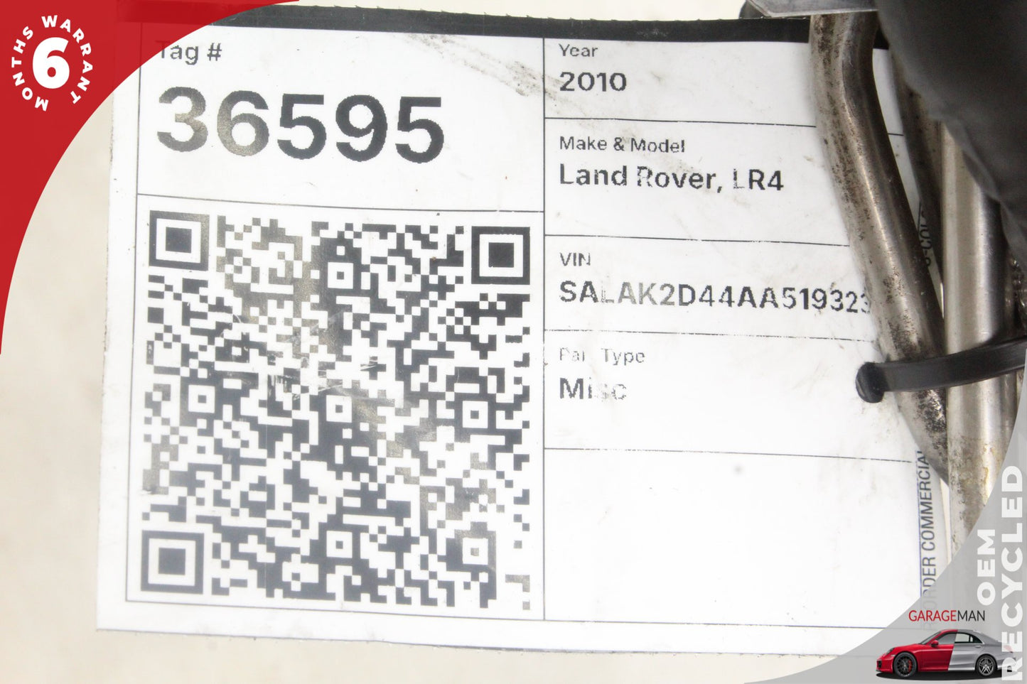 2010-2013 Land Rover LR4 SUV High Pressure Fuel Feed Hose Line 9H239T518AE OEM