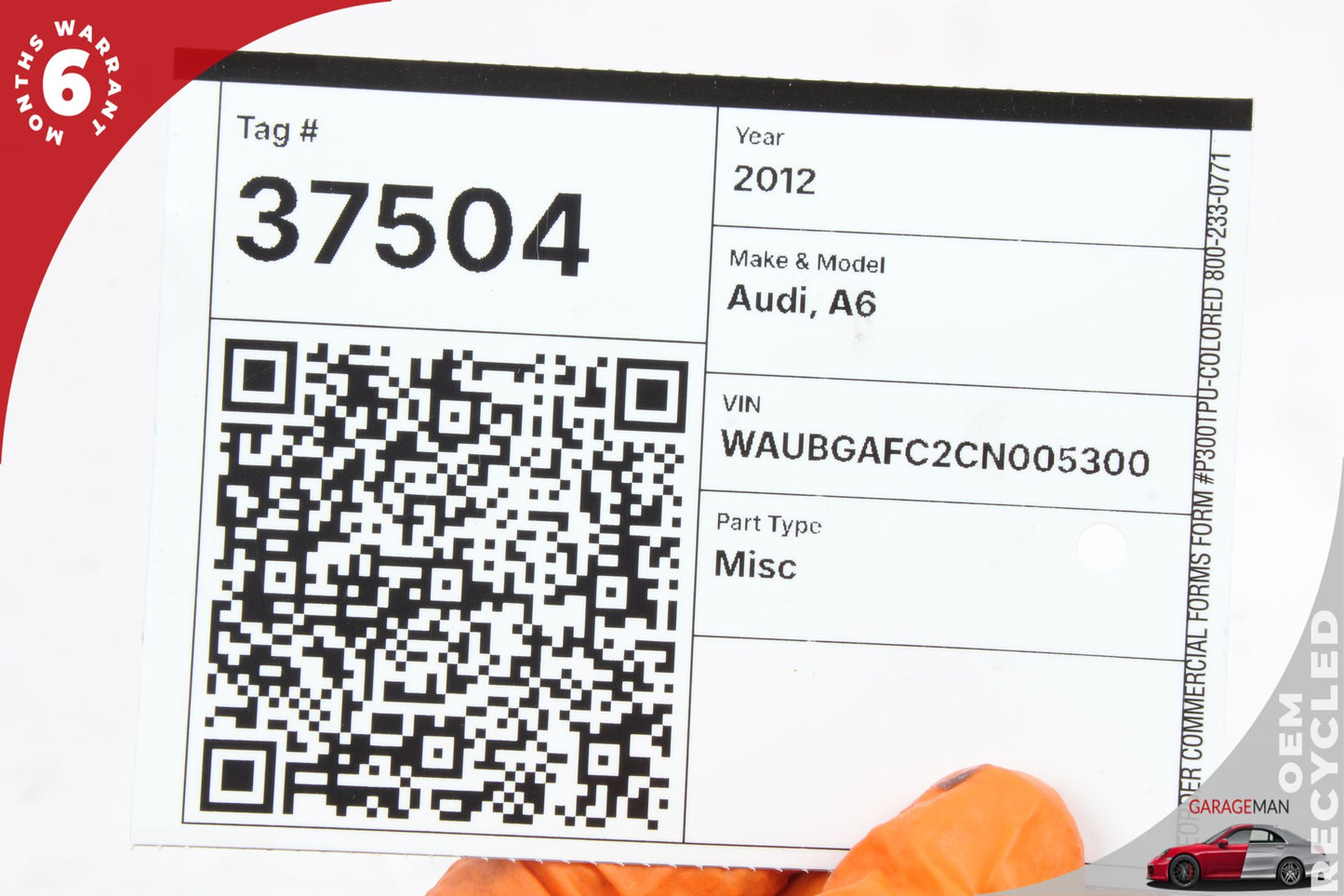 09-18 Audi A6 C7 Window Regulator Motor Rear Right/Front Left 8K0959801B