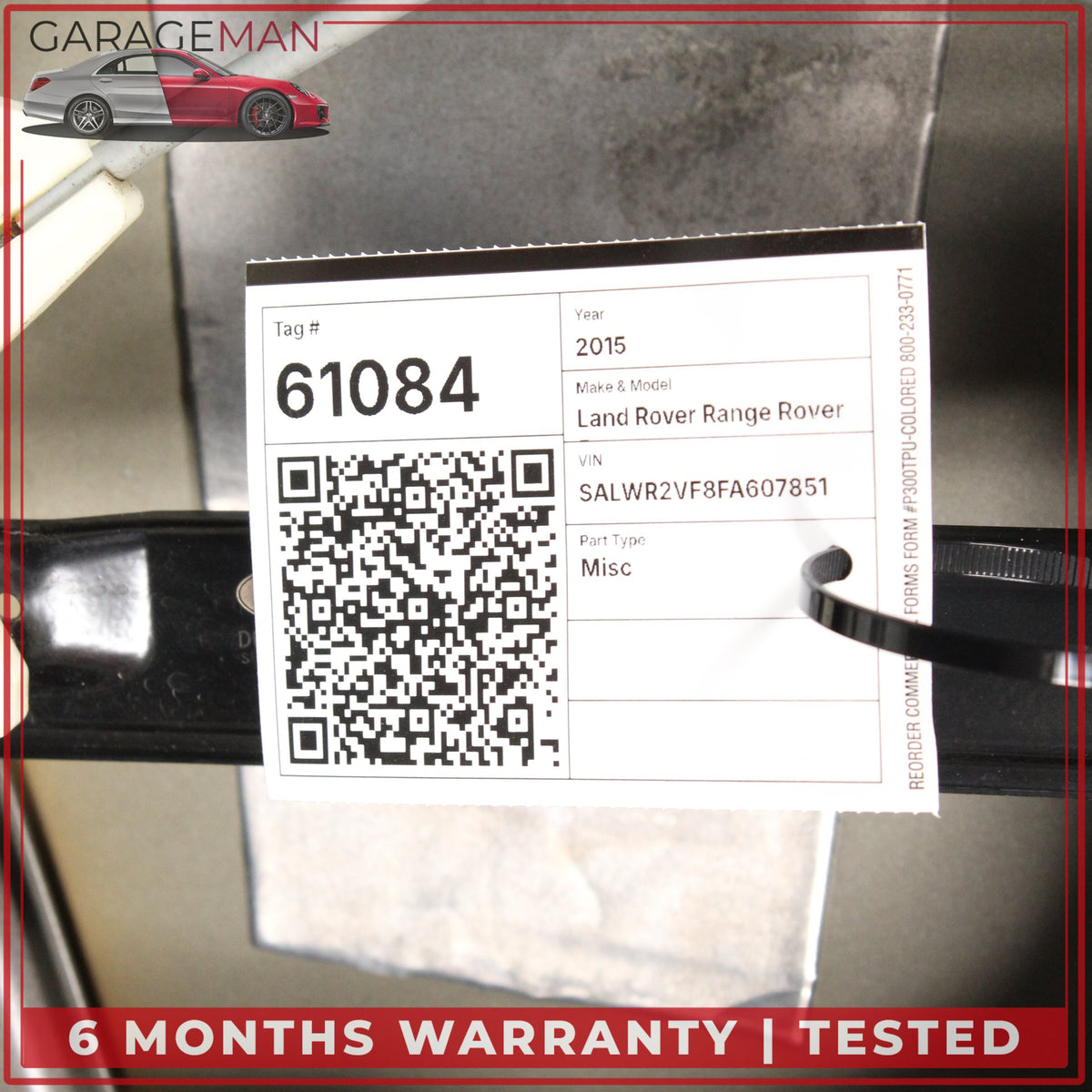 2014-2022 Land Rover Range Rover Sport L494 Rear Left Side Door Shell Gray OEM