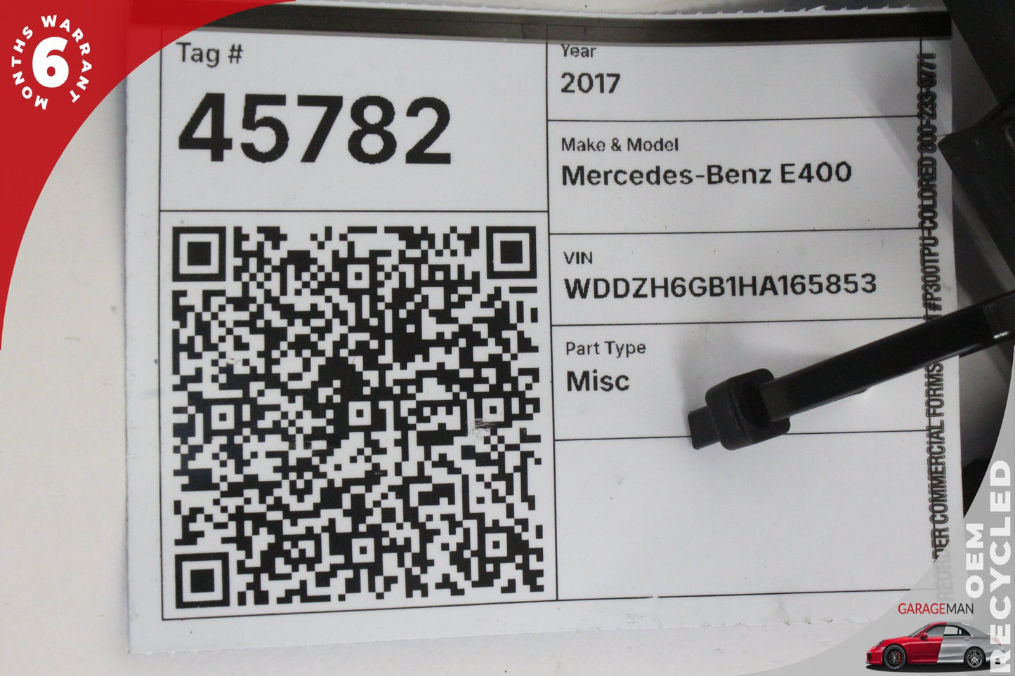17-19 Mercedes-Benz E400 W213 Station Wagon Left Rear Exterior Door Handle 0997602100