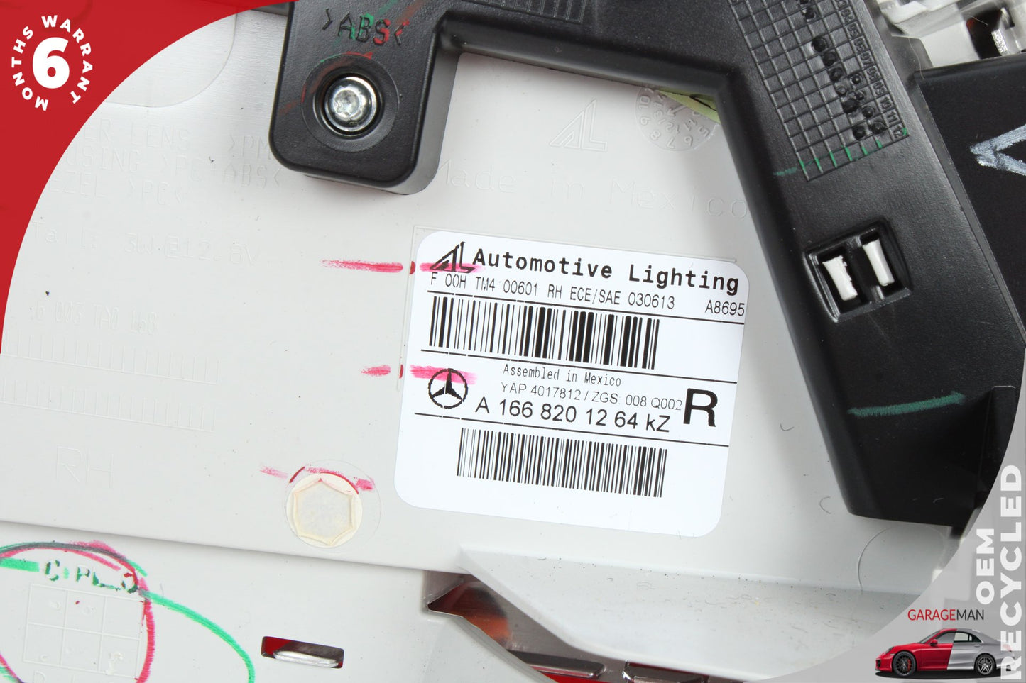 2013-2016 Mercedes X166 GL450 Rear Right Side Inner Tail Light 1668201264 OEM