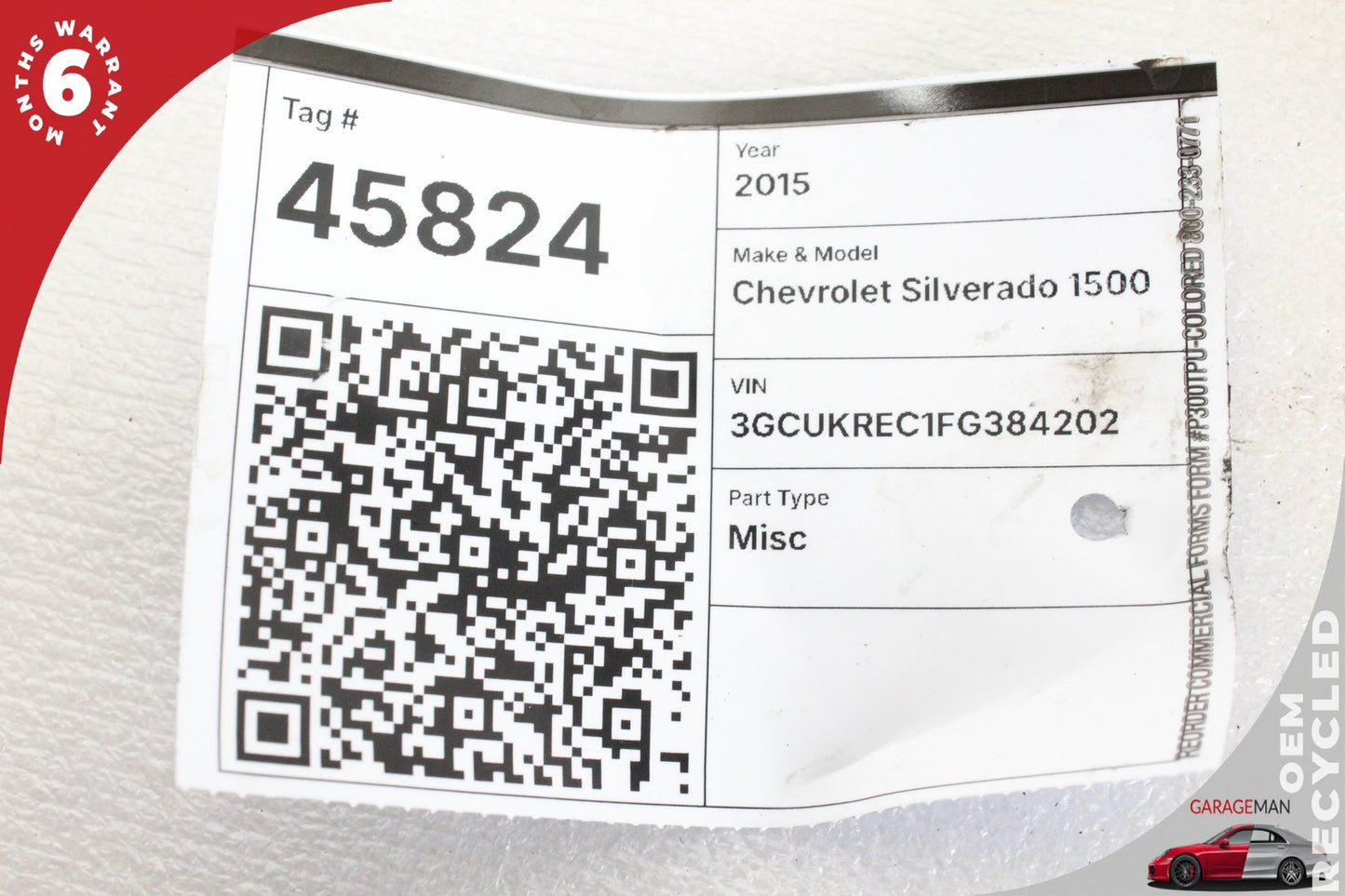 2014-2019 Chevrolet Silverado 1500 Fuel Gas Vapor Charcoal Carbon Canister OEM