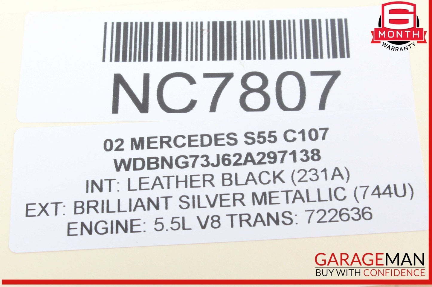 00-06 Mercedes W220 S55 AMG Rear Left and Right Side Airbag Sensor OEM