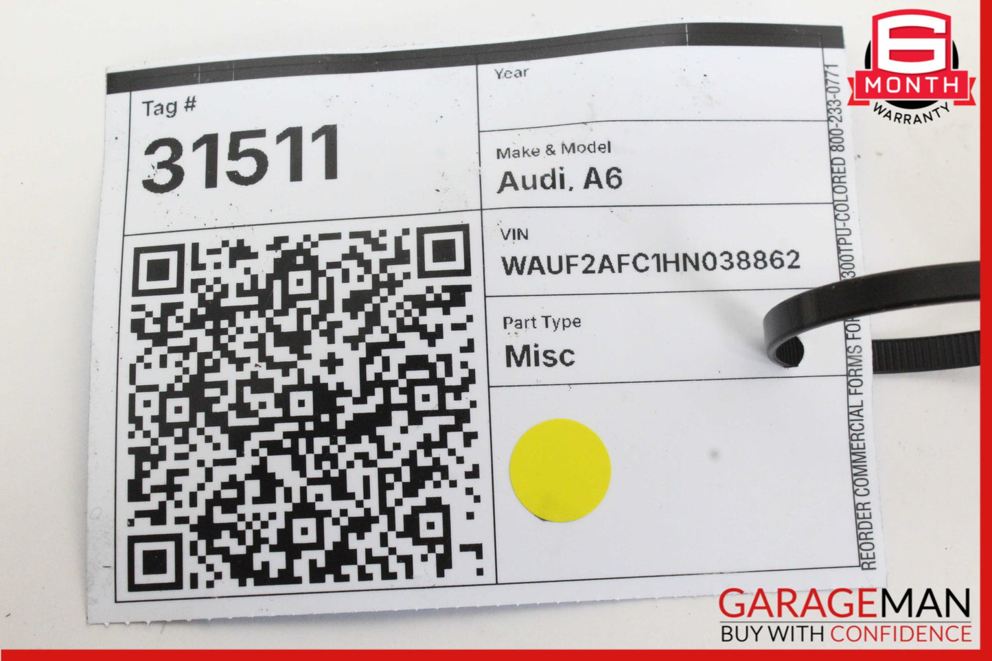 2012-2018 Audi A6 A7 Rear Left Driver Side Window Regulator Motor 8K0959811A OEM
