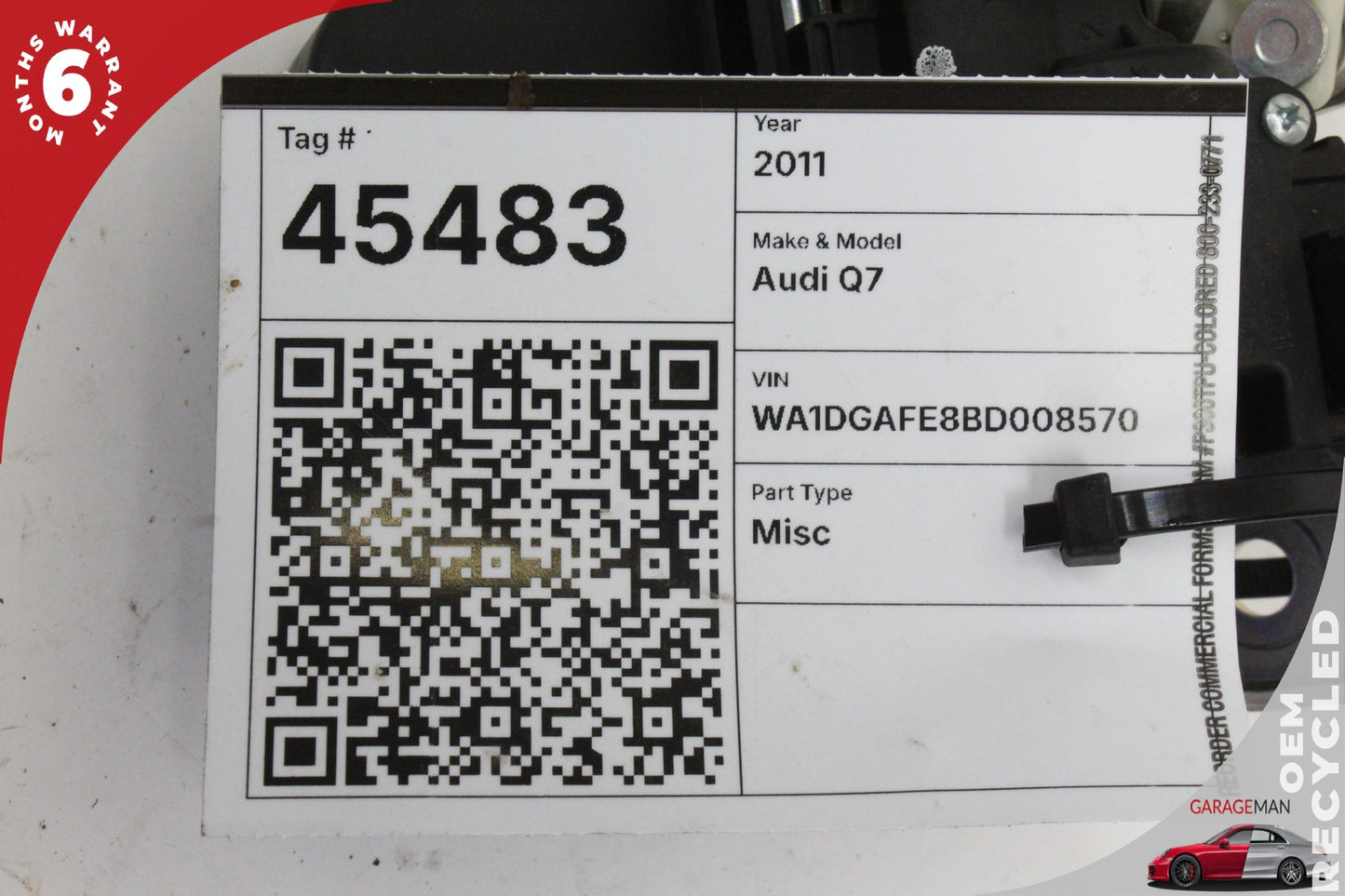 2007-2015 Audi Q7 SUV Rear Trunk Boot Lid Lock Latch Actuator 4F9827505 OEM