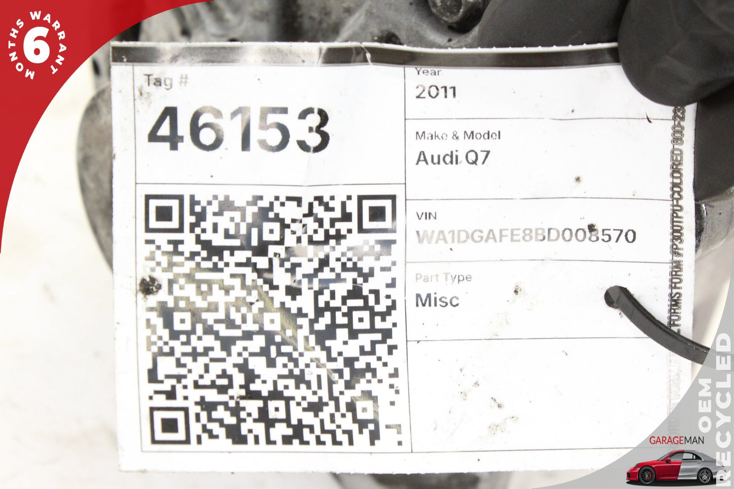2010-2015 Audi Q7 SUV 3.0L 14V 190A Alternator Generator VW AG 06E903015 OEM