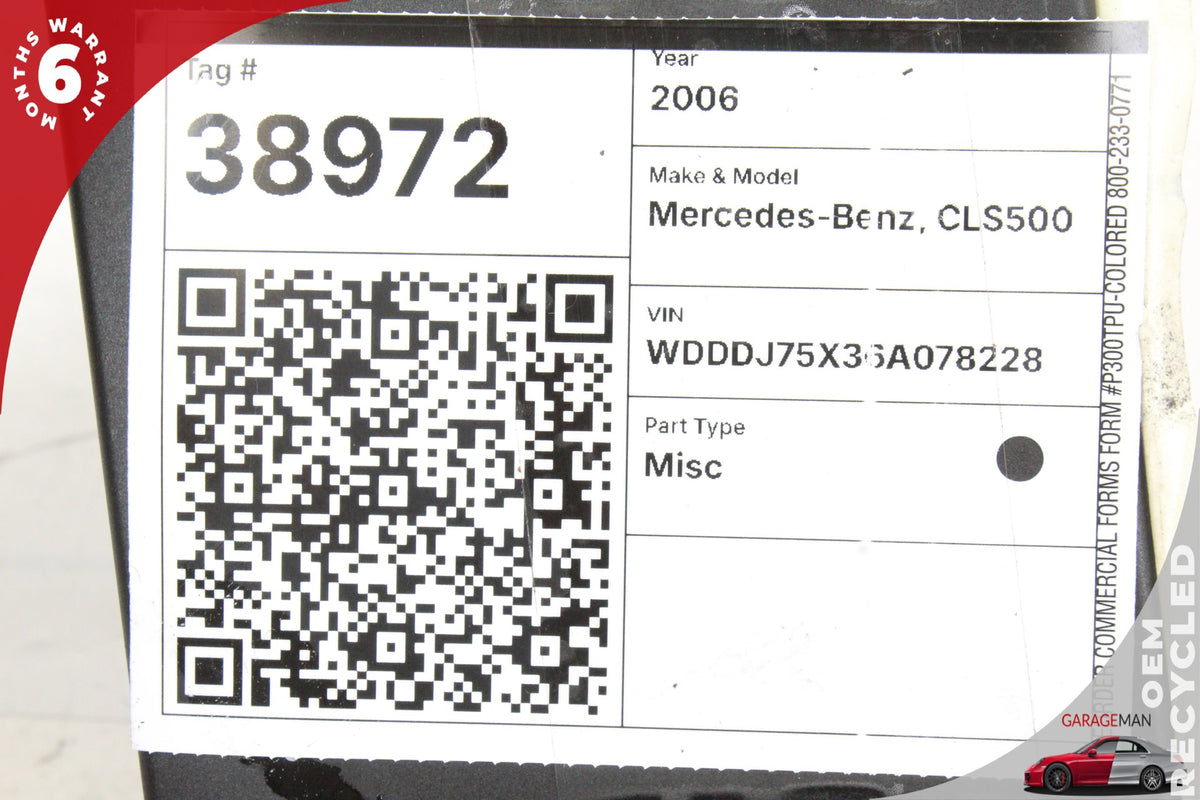 2006-2011 Mercedes-Benz CLS500 W219 Sedan Left Front Door Control Module 2198201326 OEM