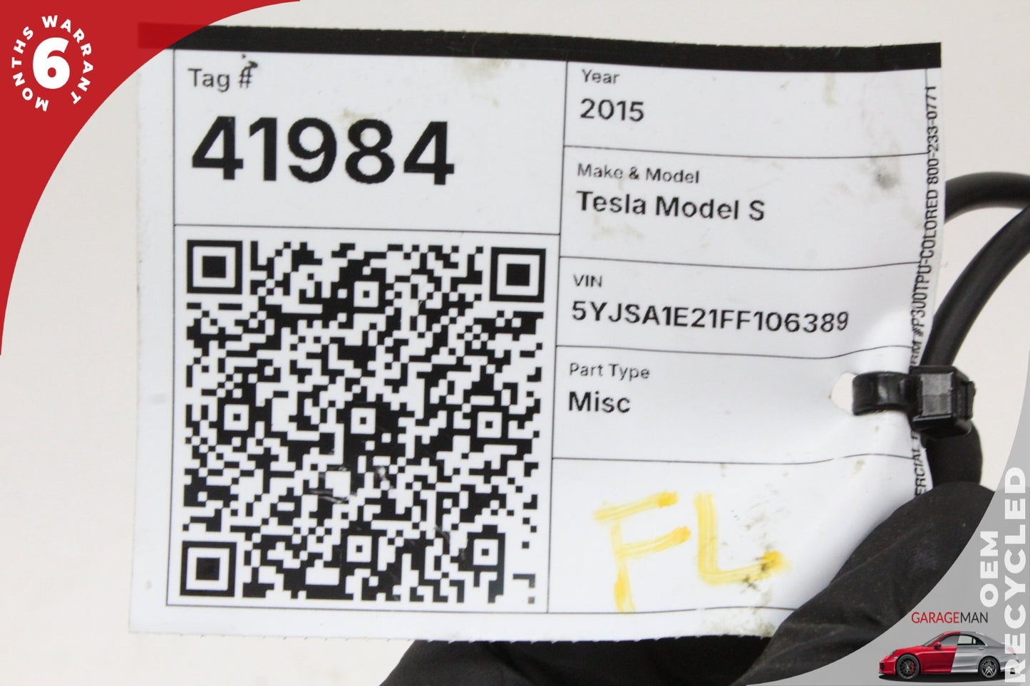 2015 Tesla Model S 85D Hatchback Left Front Door Lock Actuator 600891300C