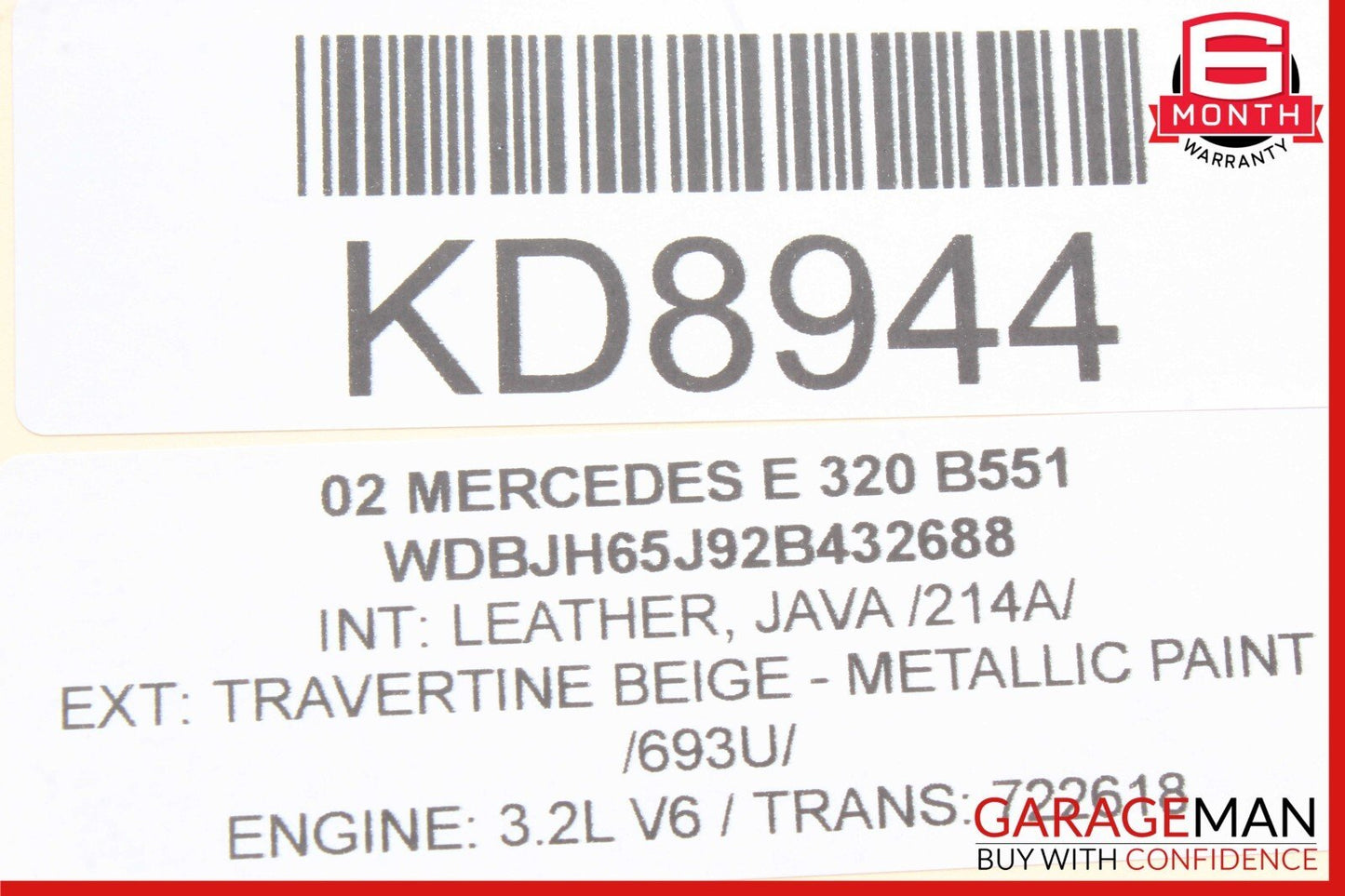 00-03 Mercedes W208 CLK430 E430 CLK55 Steering Wheel Airbag Driver OEM