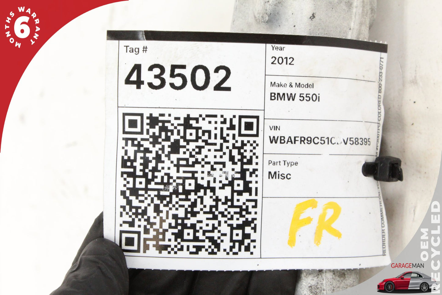 2009-2019 BMW F10 550i 528i RWD Front Right Lower Control Arm 31126794204 OEM