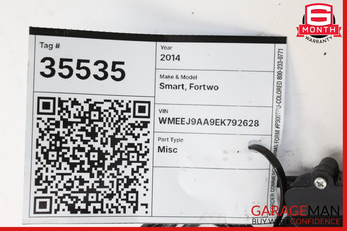 2008-2015 Smart Fortwo 451 Sedan Right Front Door Lock Actuator 4517200635