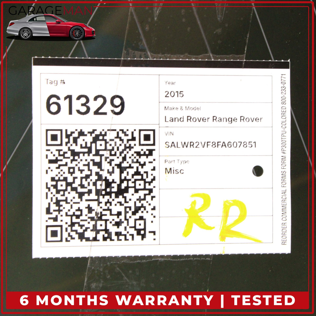 2014-2022 Range Rover Sport L494 Rear Right Quarter Window Glass DK6229600DC OEM