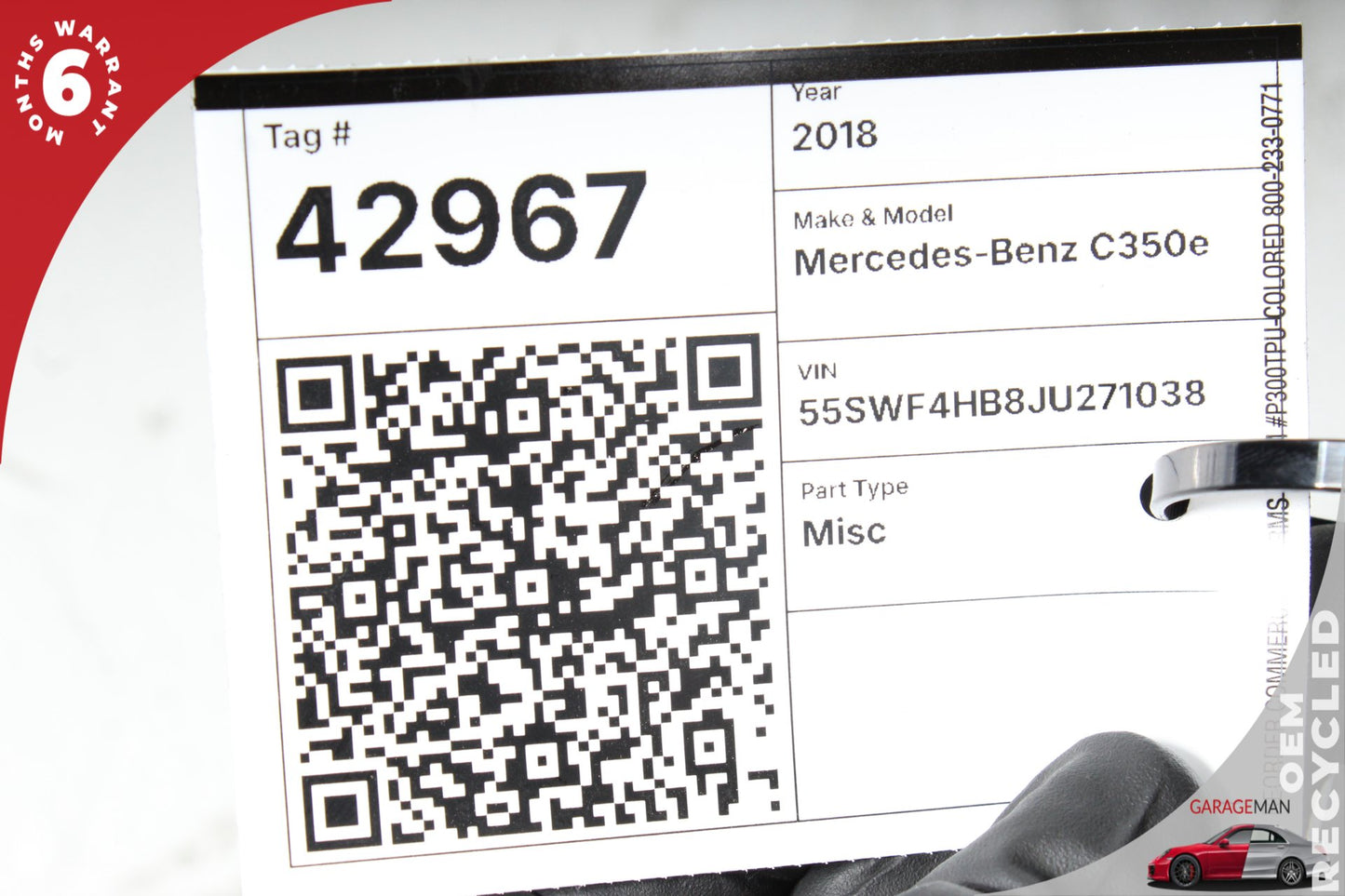 2016-2018 Mercedes-Benz C350e W205 Sedan Hybrid Engine High Voltage Battery 7899015000 OEM
