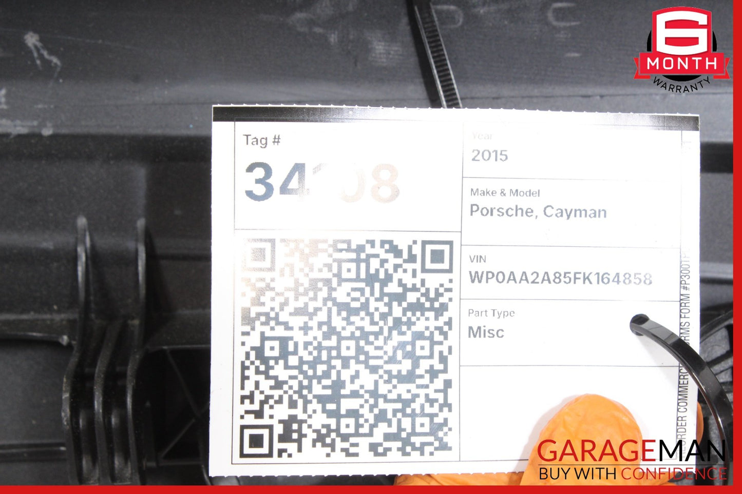 2014-2016 Porsche Cayman 981 Sedan Right Front Door Trim Panel 991555542
