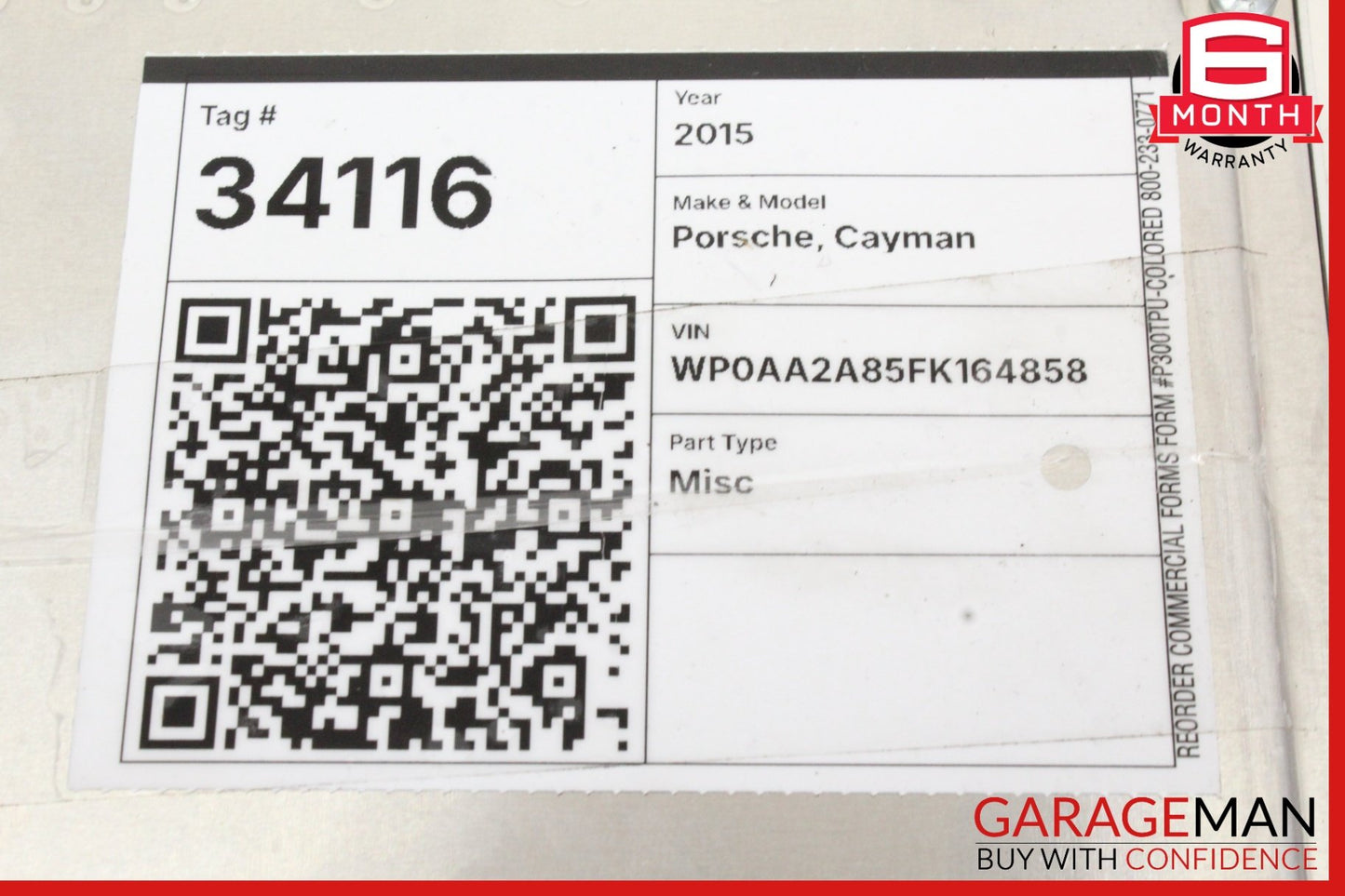 2013-2019 Porsche Cayman 981 Automatic Transmission Control Module 99161827015