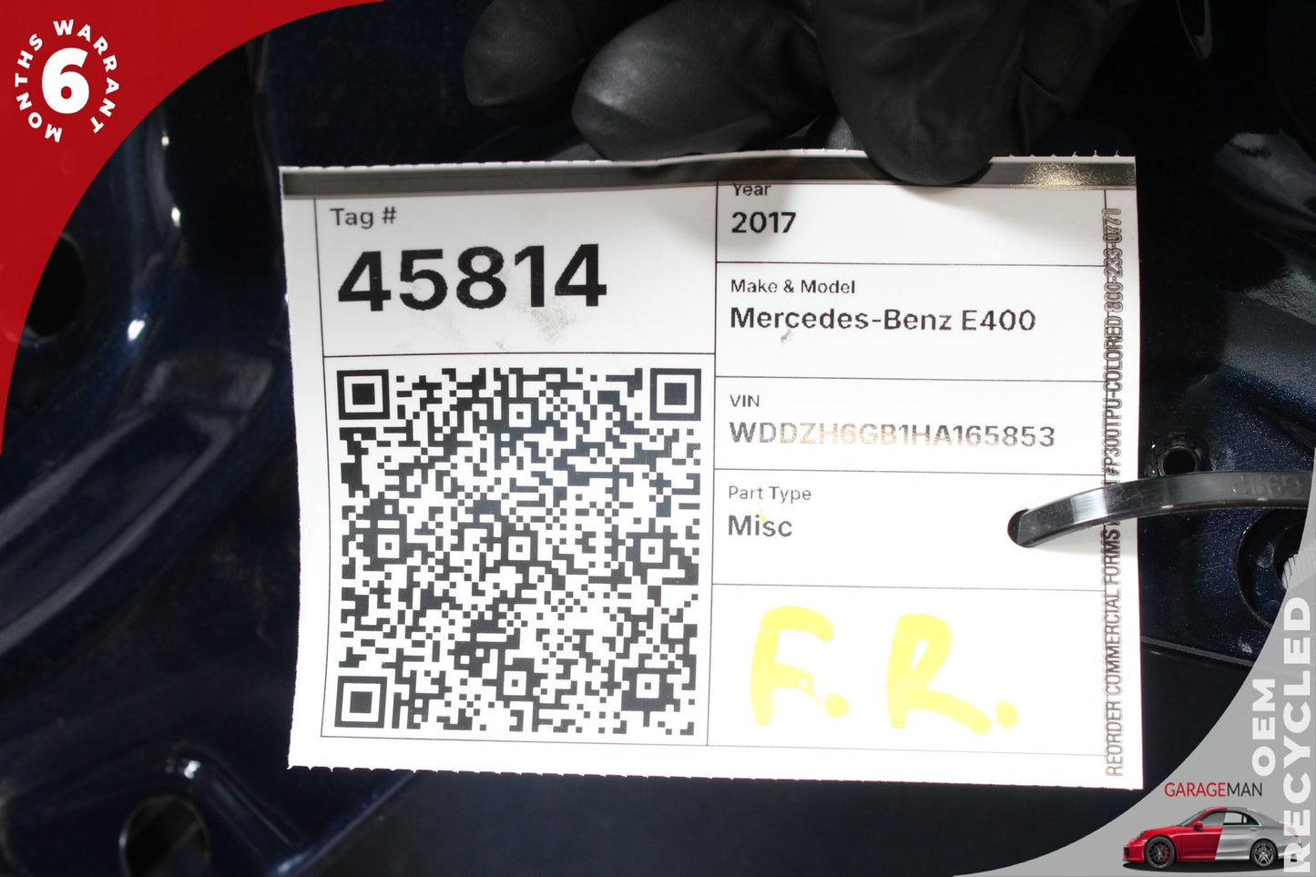 17-19 Mercedes-Benz E400 W213 Wagon Front Right Passenger Side Door Shell 2137220210