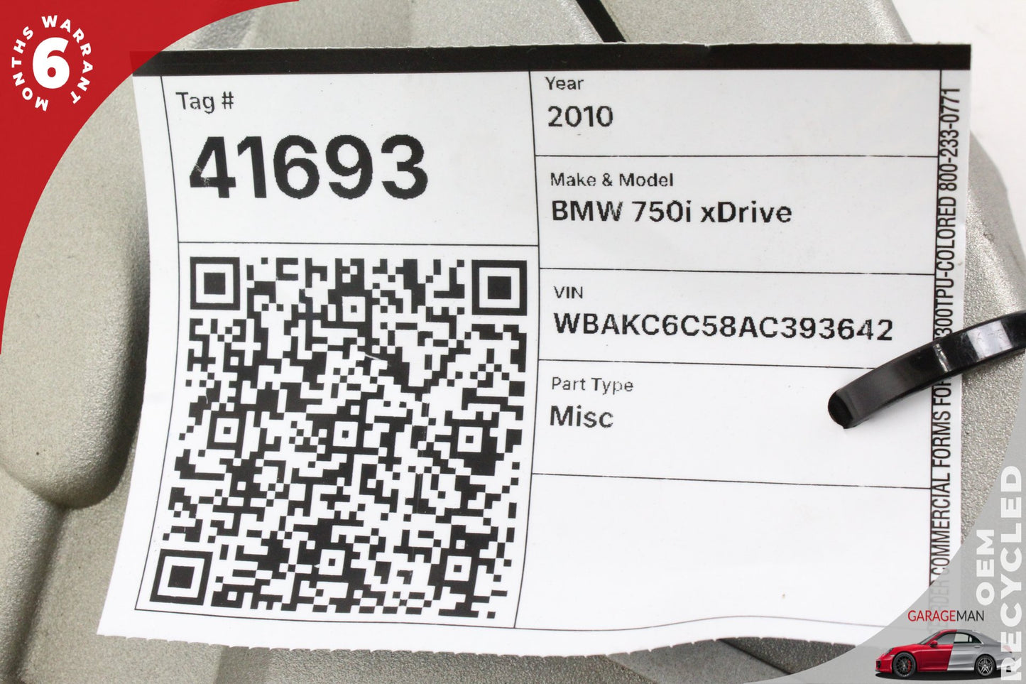 2009-2015 BMW 750i xDrive Sedan Engine Motor Cover Trim Panel 7577456