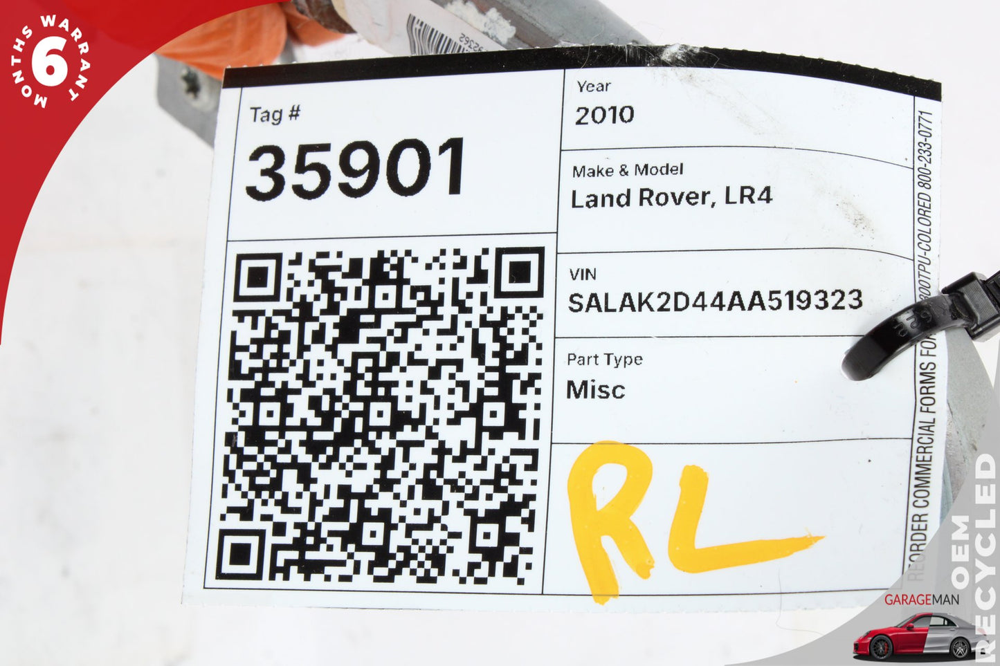 2005-2016 Land Rover LR4 SUV Rear Left Side Roof Curtain Airbag 5H2214K158EC OEM