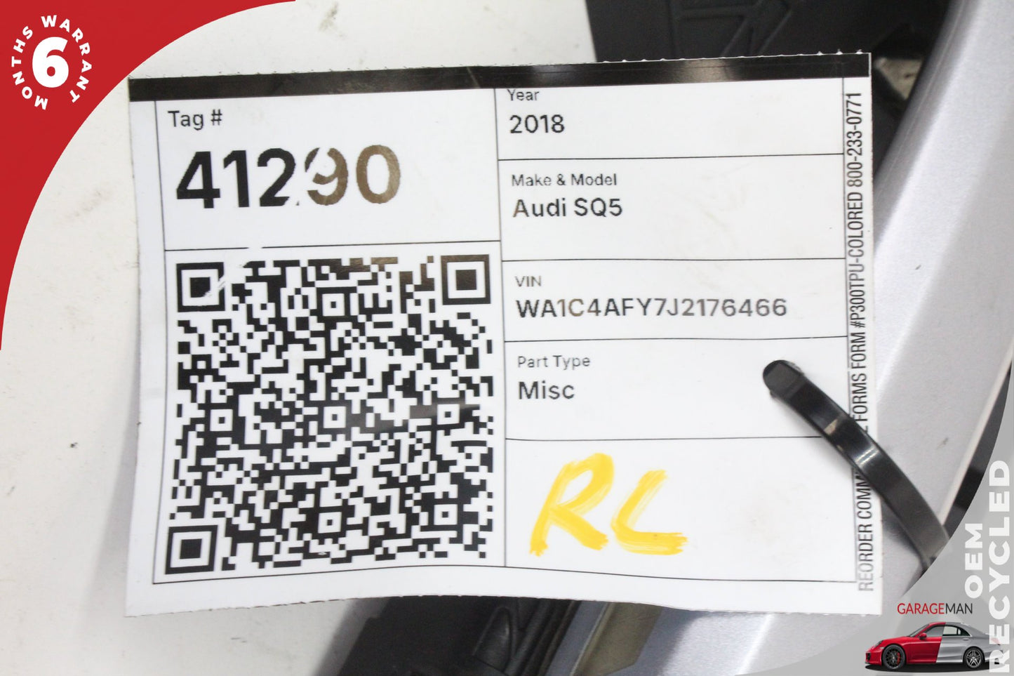 2018-2025 Audi SQ5 Q5 Rear Left Driver Side Exterior Door Handle 80A837811 OEM