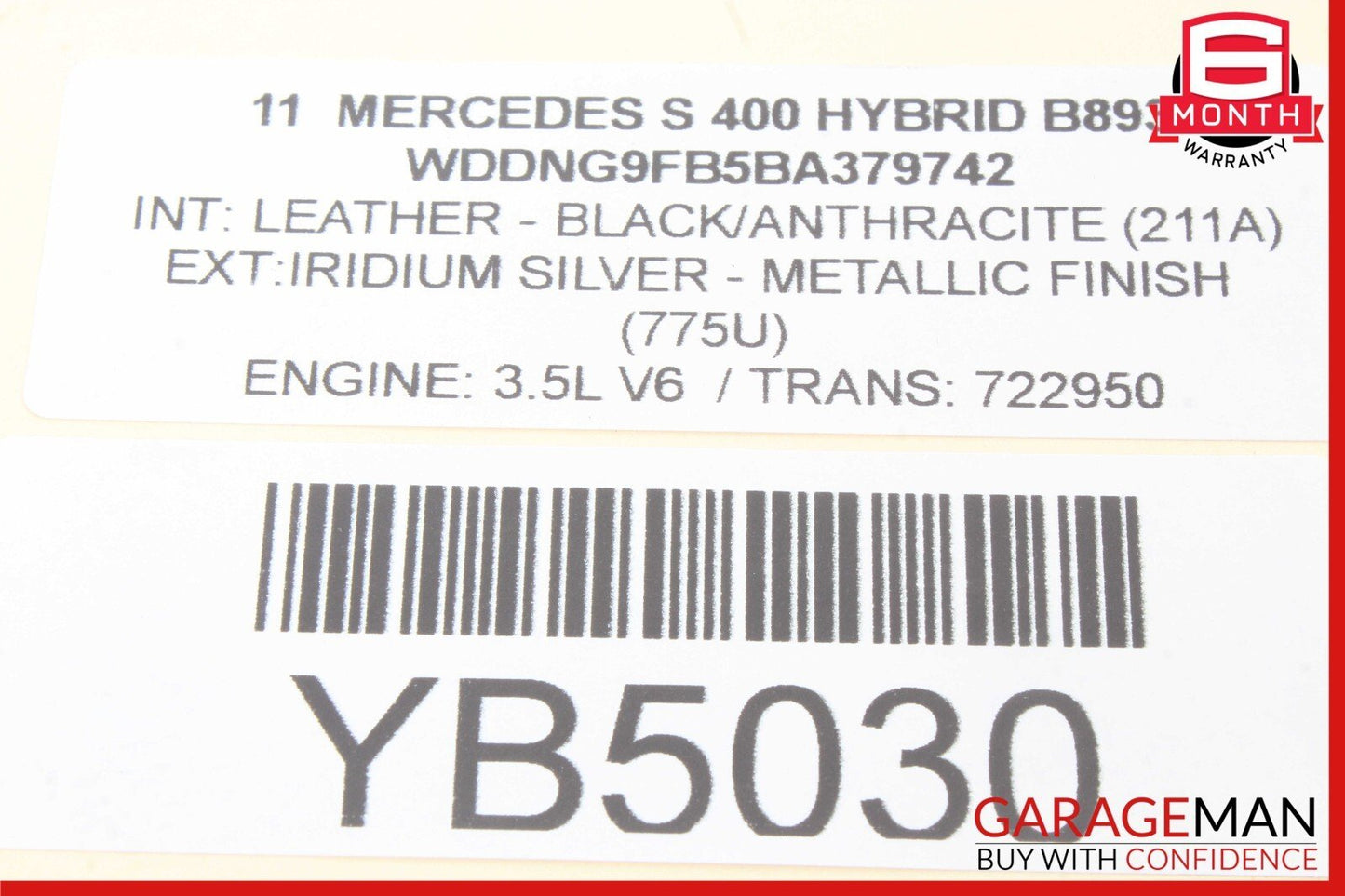 06-14 Mercedes W221 S400 CL550 S350 ML350 Front Left Driver Side Seat Airbag SRS