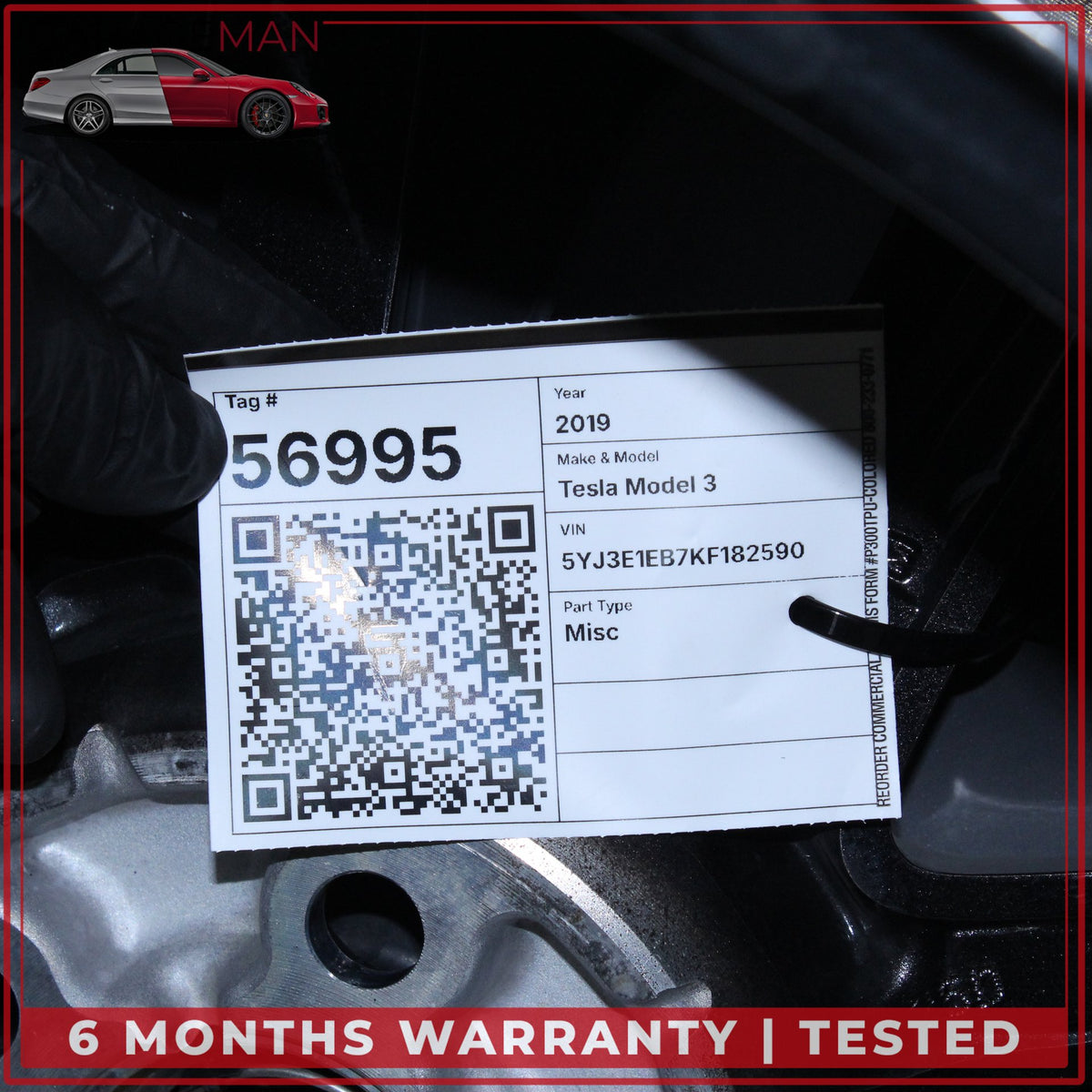 2017-2023 Tesla Model 3 Alloy Wheel Rim w/ Aerocover 18x8.5J ET40 104422100G OEM