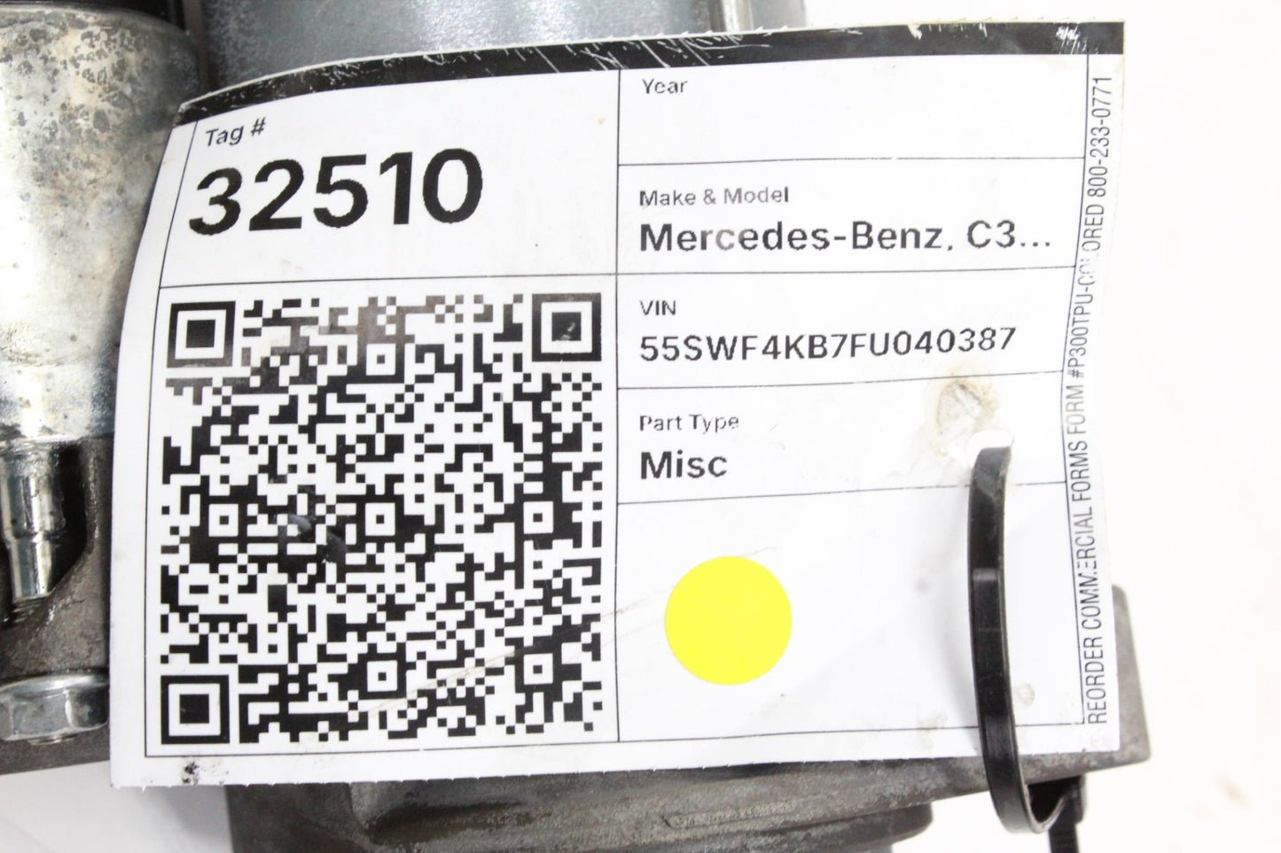 2015-2020 Mercedes-Benz C300 CDI C-Class W205 Sedan Starter Motor 2749062100