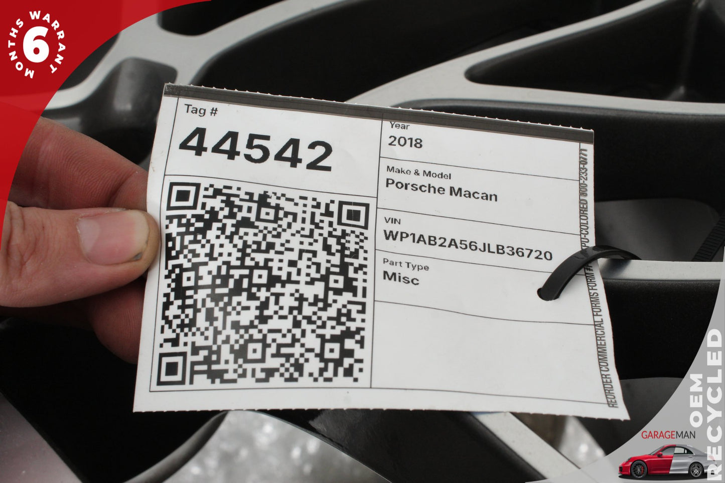 2015-2018 Porsche Macan 95B Rear Side Wheel Rim w/ Tire 10JX20H2 ET19 OEM