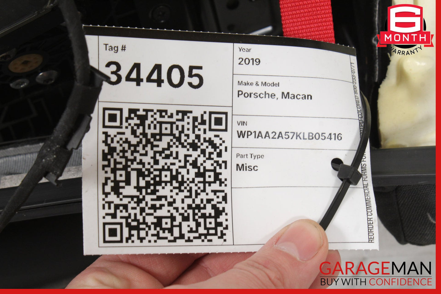 2015-2024 Porsche Macan 95B SUV Front Left Lower Bottom Seat Cushion Black OEM