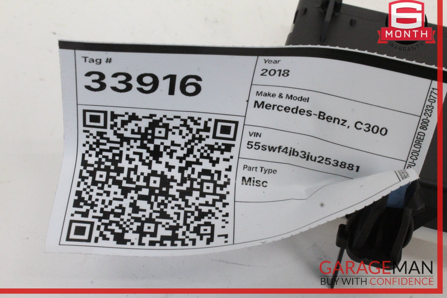 15-19 Mercedes-Benz C300 W205 Sedan Left Rear Door Control Module 2059000728 OEM
