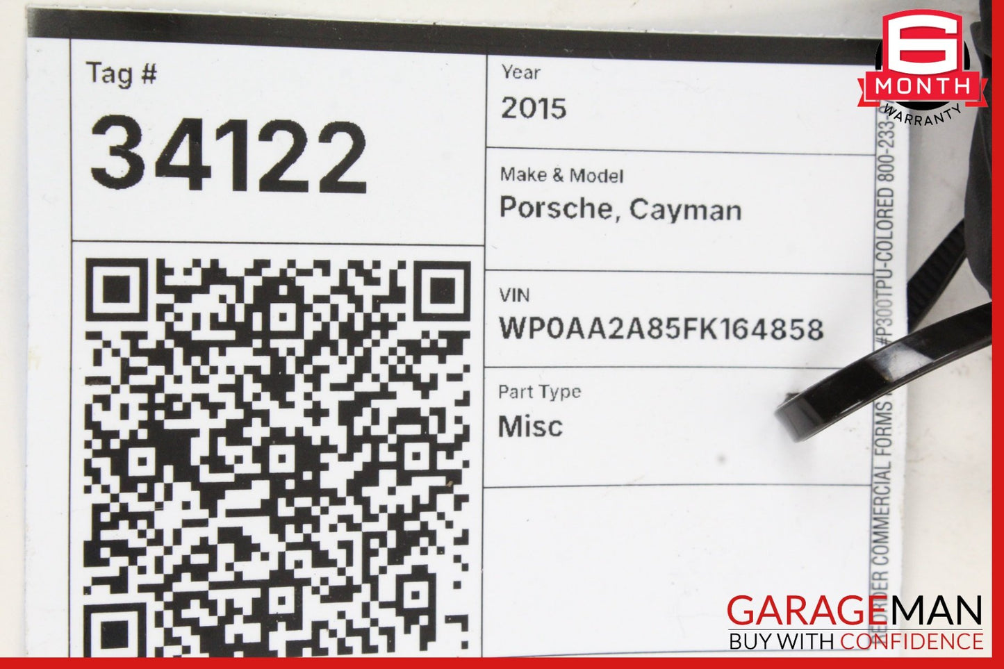 2012-2018 Porsche Cayman 981 Trunk Lid Latch Lock Actuator 8R0827505 OEM