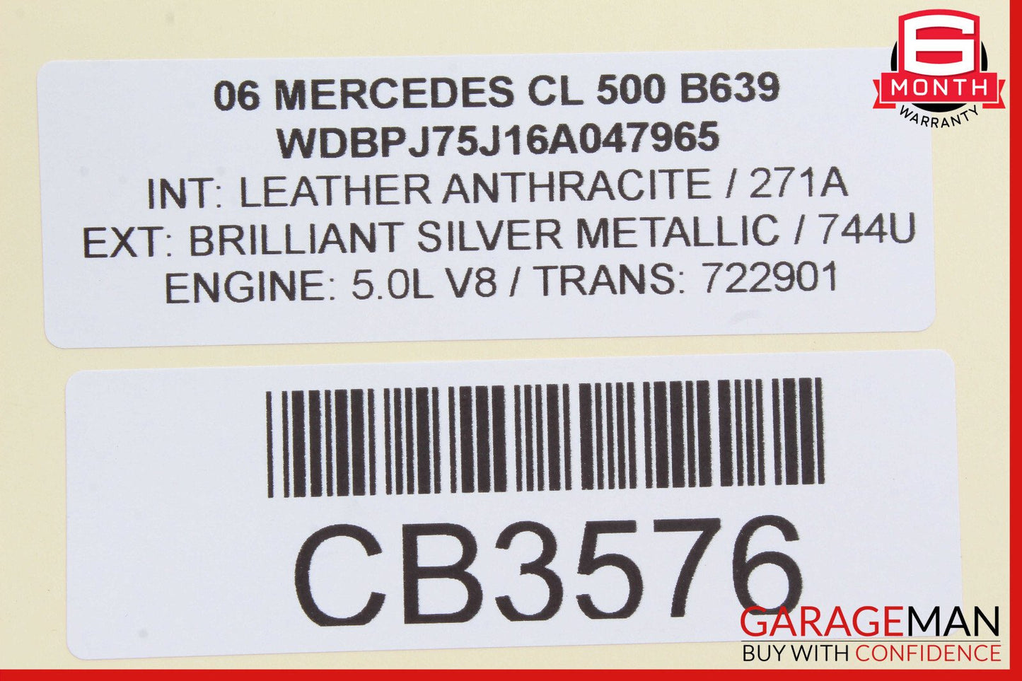 00-06 Mercedes W220 S430 CL500 S500 Dashboard Right Side Airbag Air Bag OEM