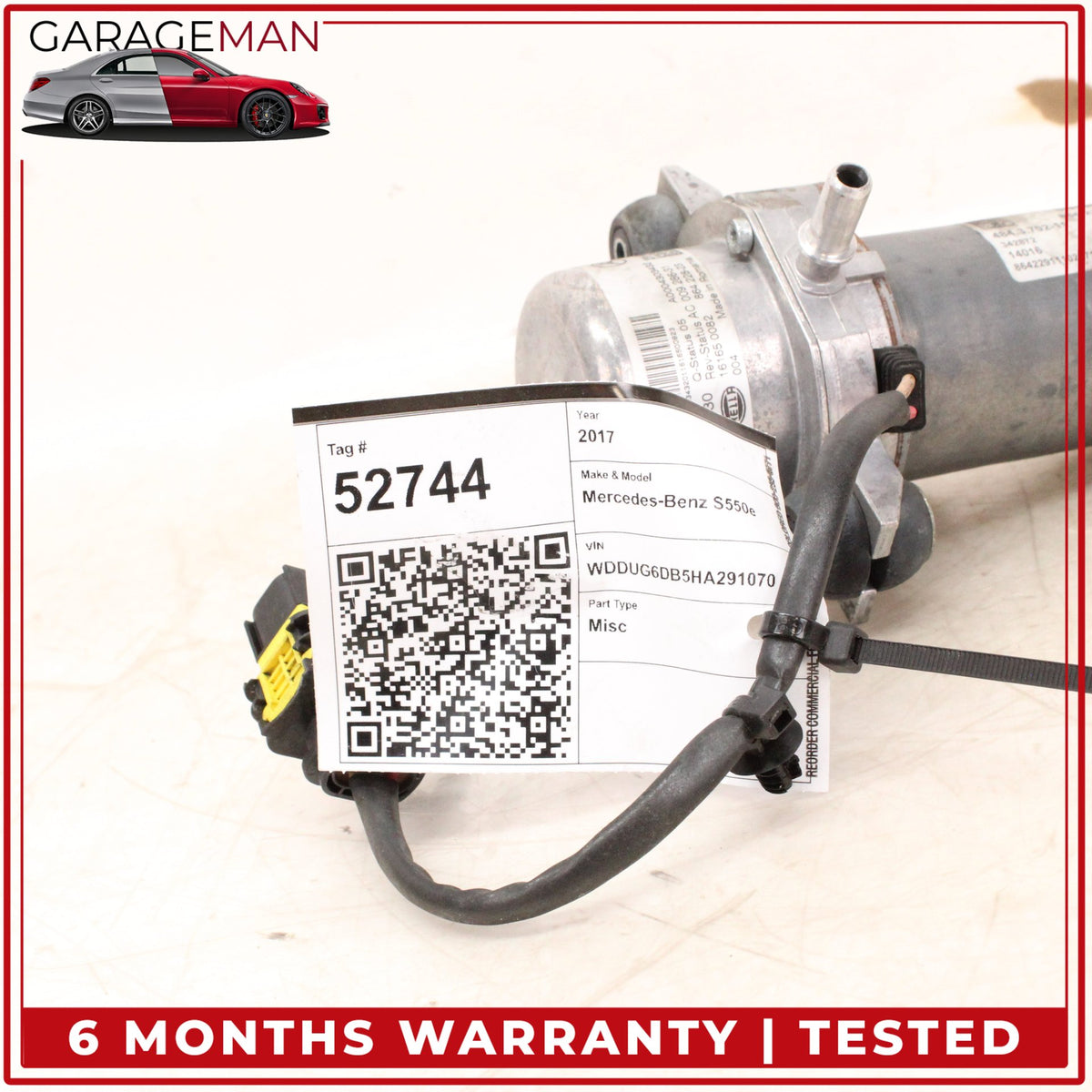 2015-2017 Mercedes-Benz S550e W222 Electric Brake Vacuum Pump 0004303432 OEM