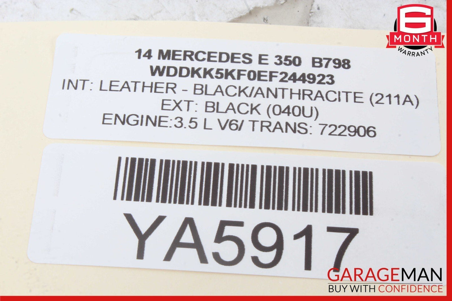 11-17 Mercedes W207 E350 E550 Door Airbag Left Driver Side 2078602302 OEM