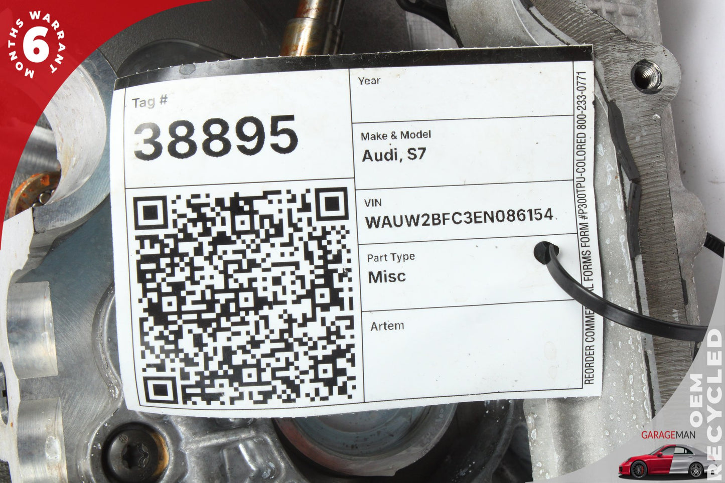 2013-2018 Audi S7 S6 / A8 Quattro Left Cylinder Head 079103403S OEM