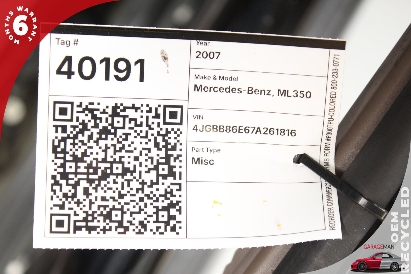 06-12 Mercedes ML350 W164 Left Front Door Shell 1647200905 Genuine OEM