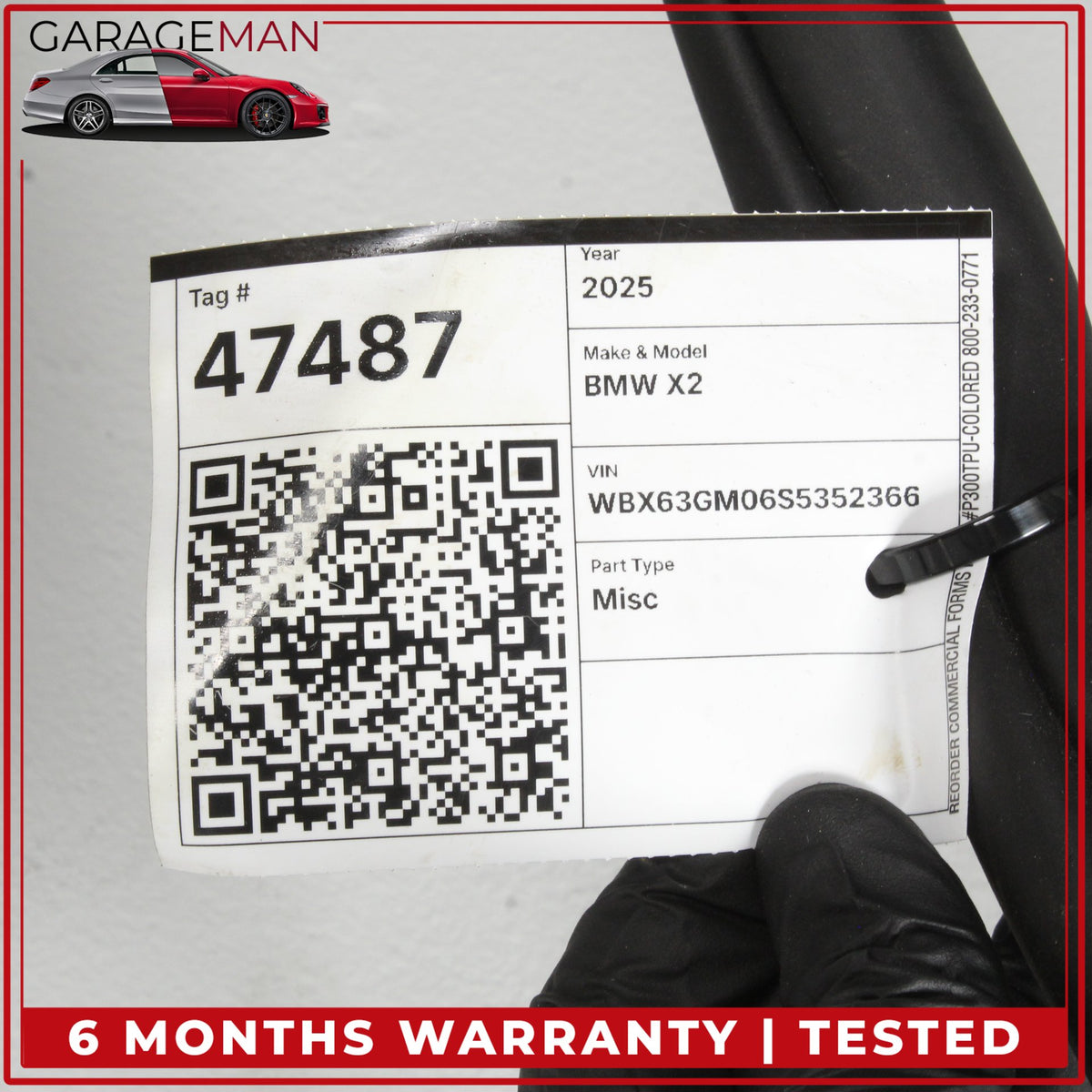 2024-2026 BMW X2 U10 AWD Rear Left Side Door Weatherstrip Seal 51725A34559 OEM