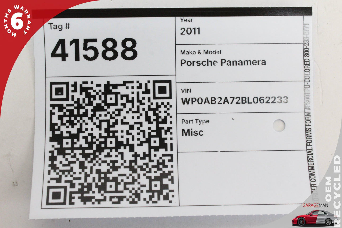 10-16 Porsche Panamera Sedan Parking Brake Control Module 97061810909 Genuine