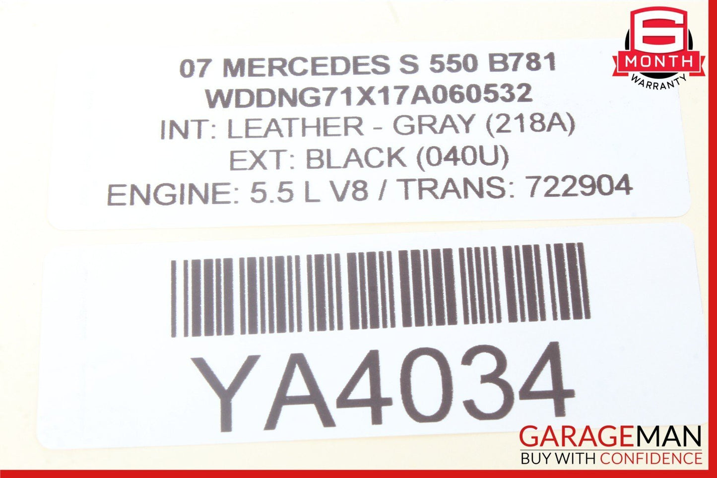 07-10 Mercedes W221 S550 CL500 CL550 Steering Wheel Airbag Air Bag Black OEM