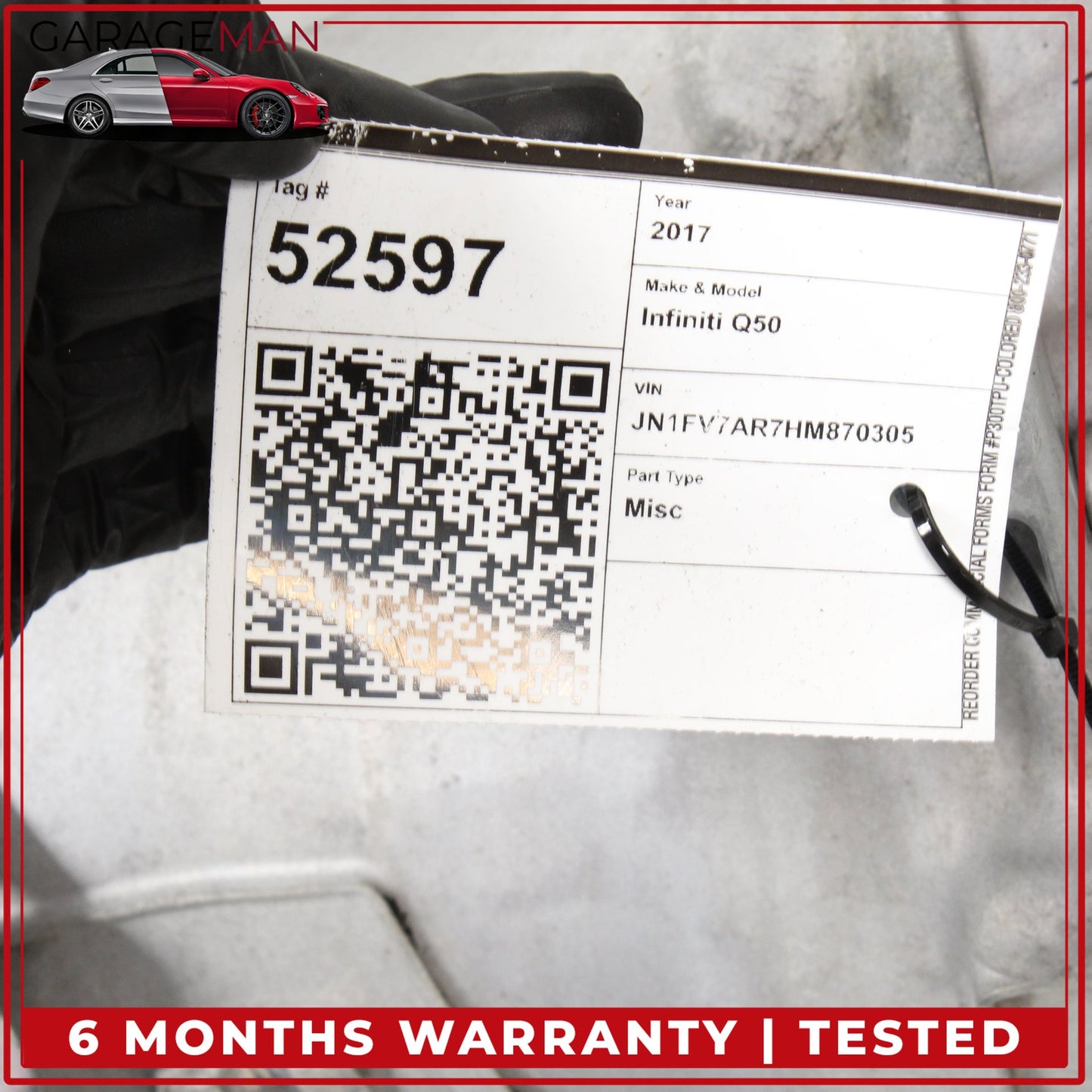 2017-2018 Infiniti Q50 V37 Automatic Transmission w/o Torque Converter OEM 82K