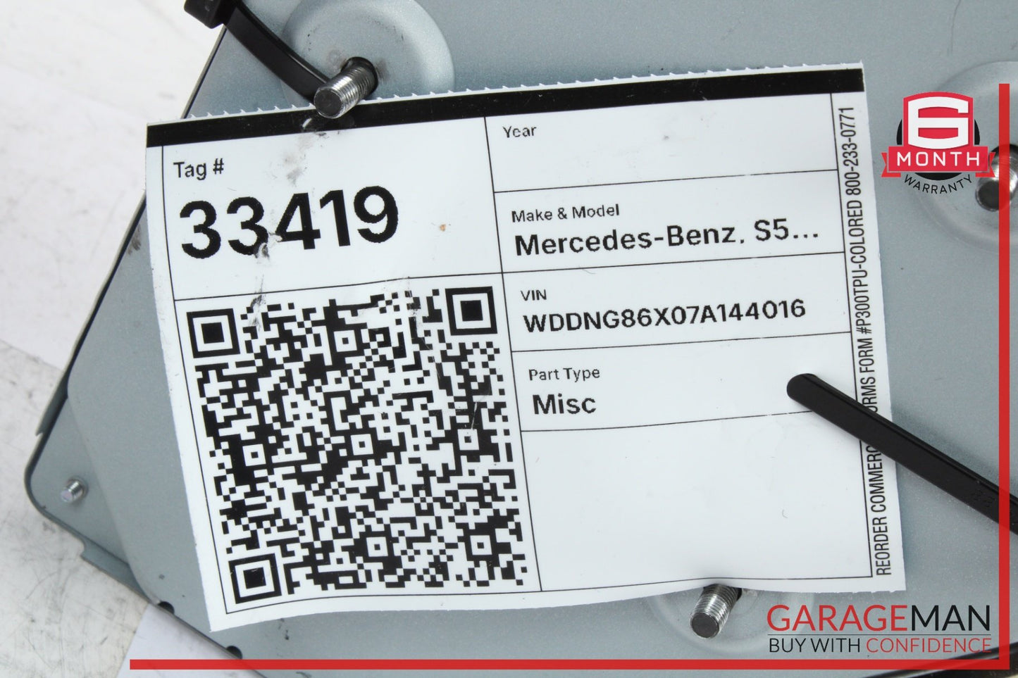 2007-2014 Mercedes S550 W221 Rear View Backup Camera Control Module 2218708326