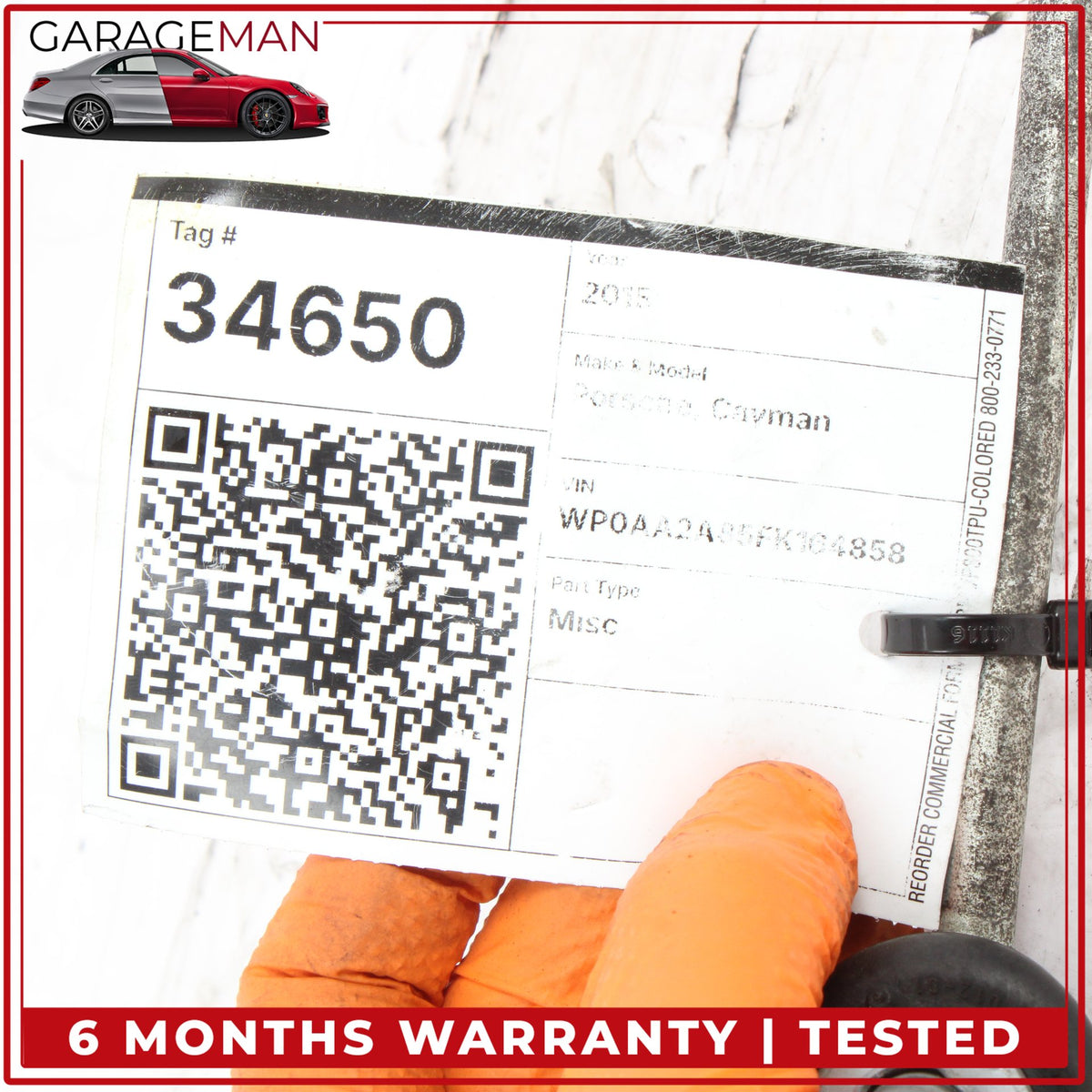 2014-2016 Porsche Cayman 981 RWD Left Front Sway Bar Link 99734306904 OEM